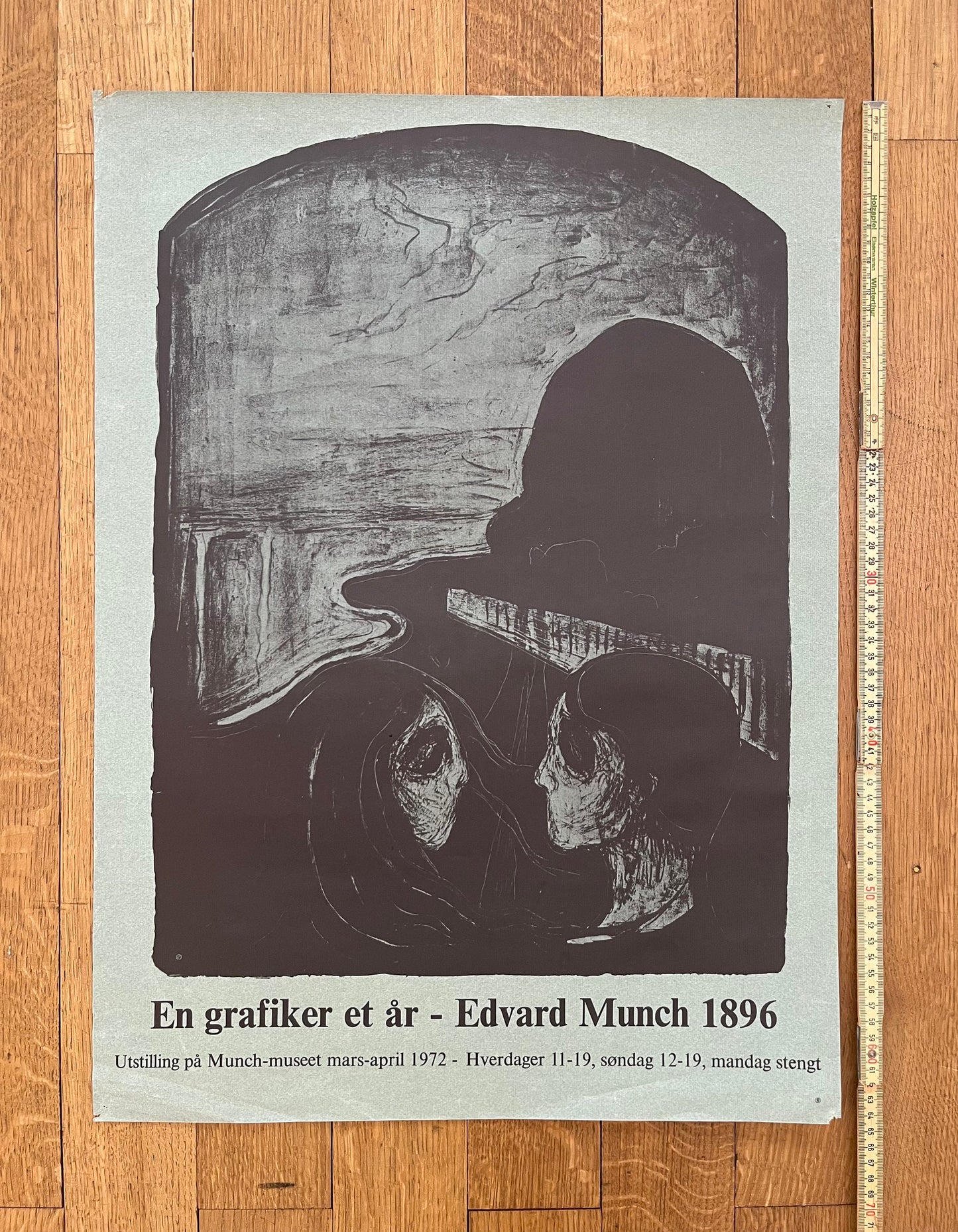 Edvard Munch original art poster - 18.5"×25.4" (47×64.5cm)
