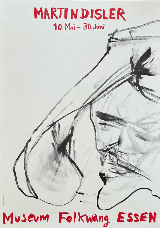 Martin Disler original art poster - 23.4"×33.1" (59.5×84cm)