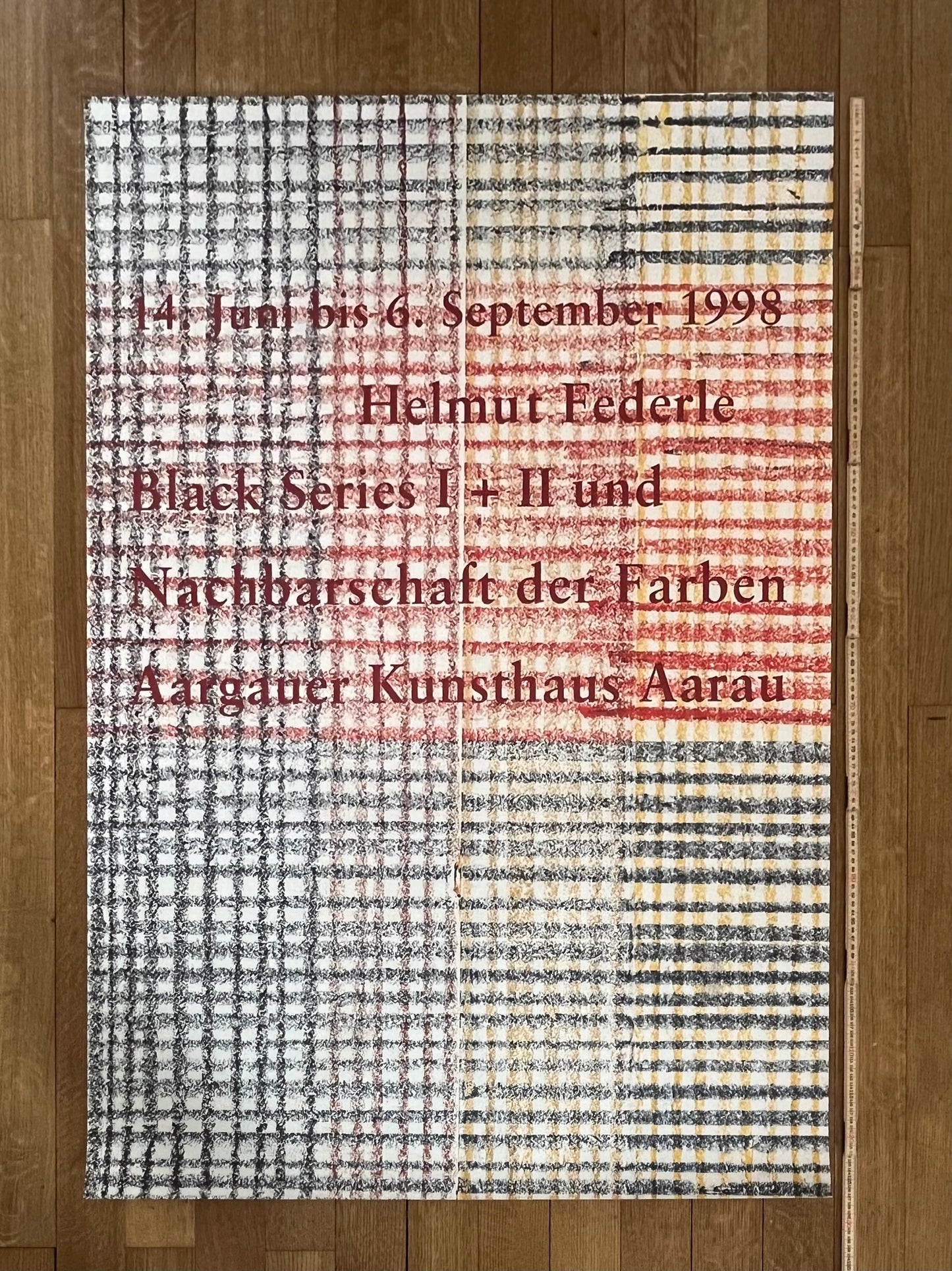 Helmut Federle art exhibition poster - 35.2"×50.4" (89.5×128cm)