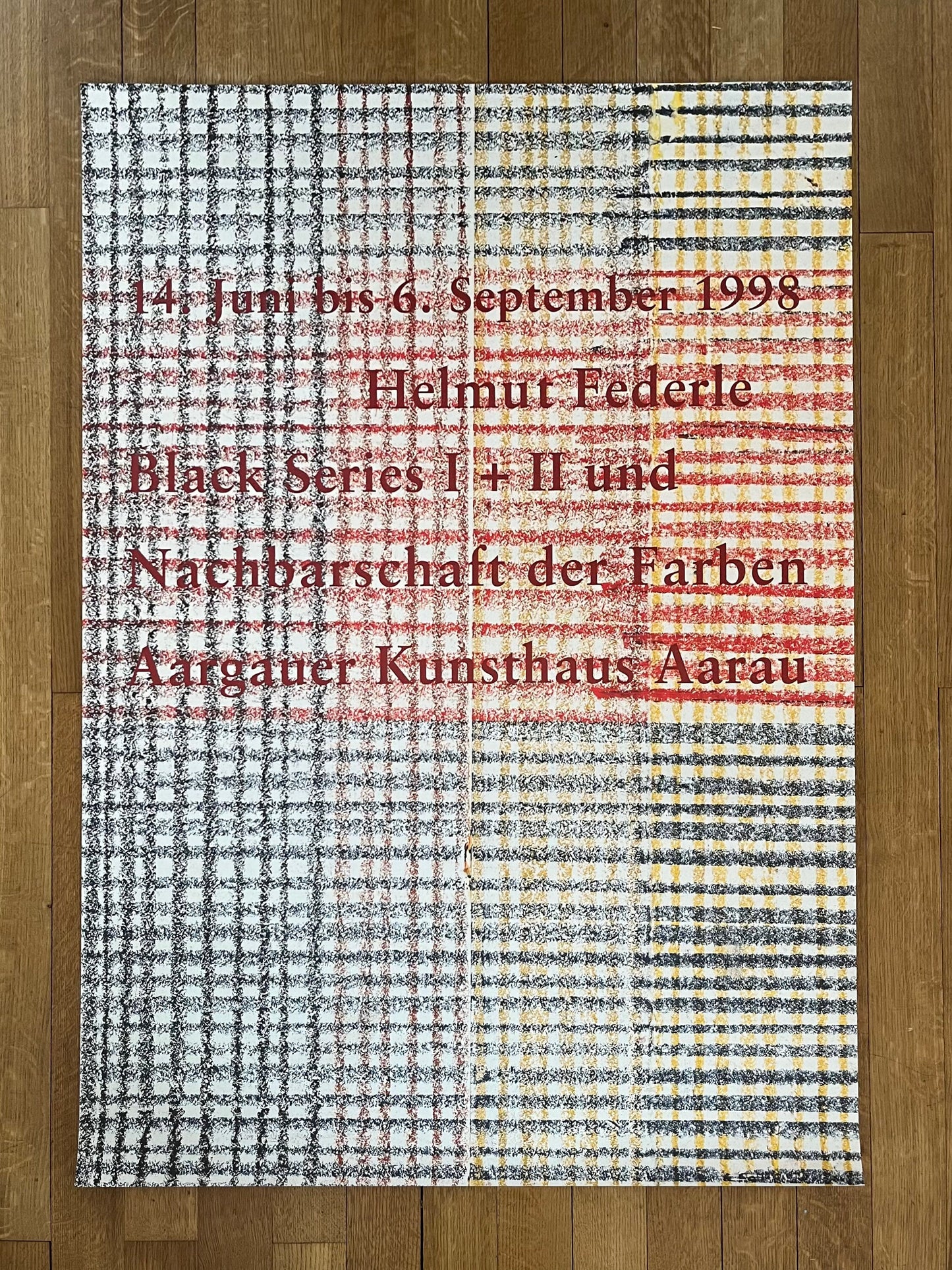 Helmut Federle art exhibition poster - 35.2"×50.4" (89.5×128cm)
