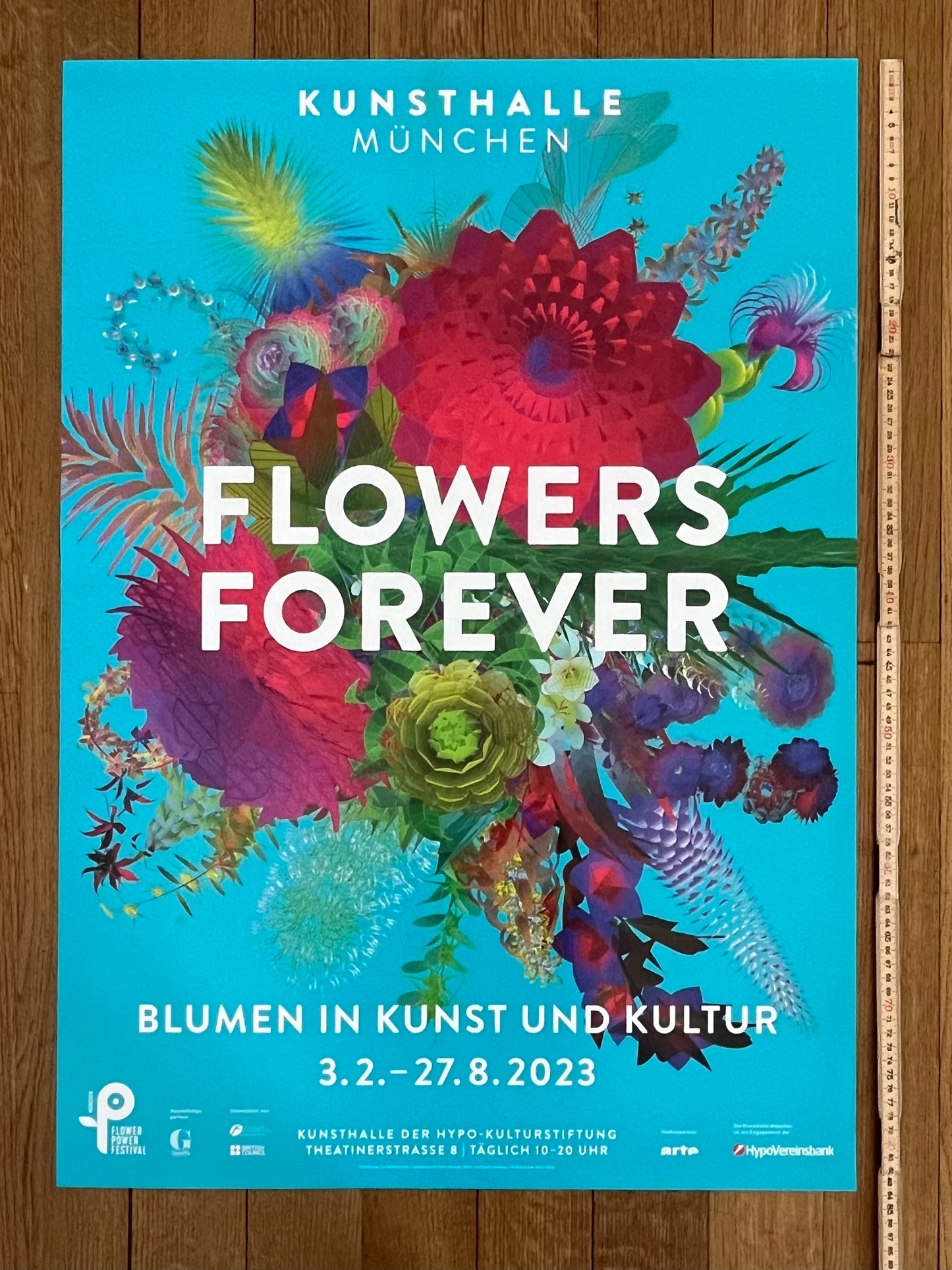 Flower Forever original art poster - 23.4"×33.1" (59.5×84cm)