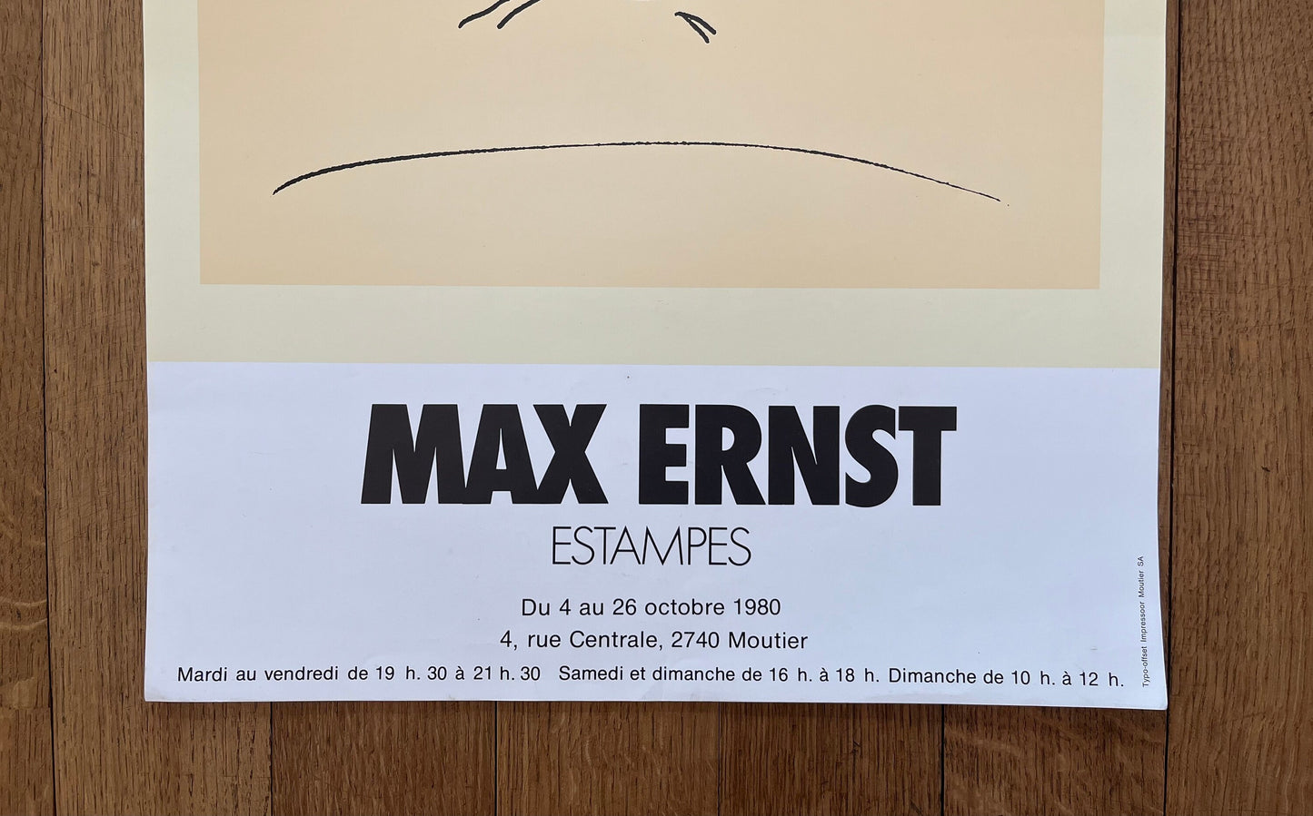 Max Ernst art exhibition poster - 15.2"×25.0" (38.5×63.6cm)