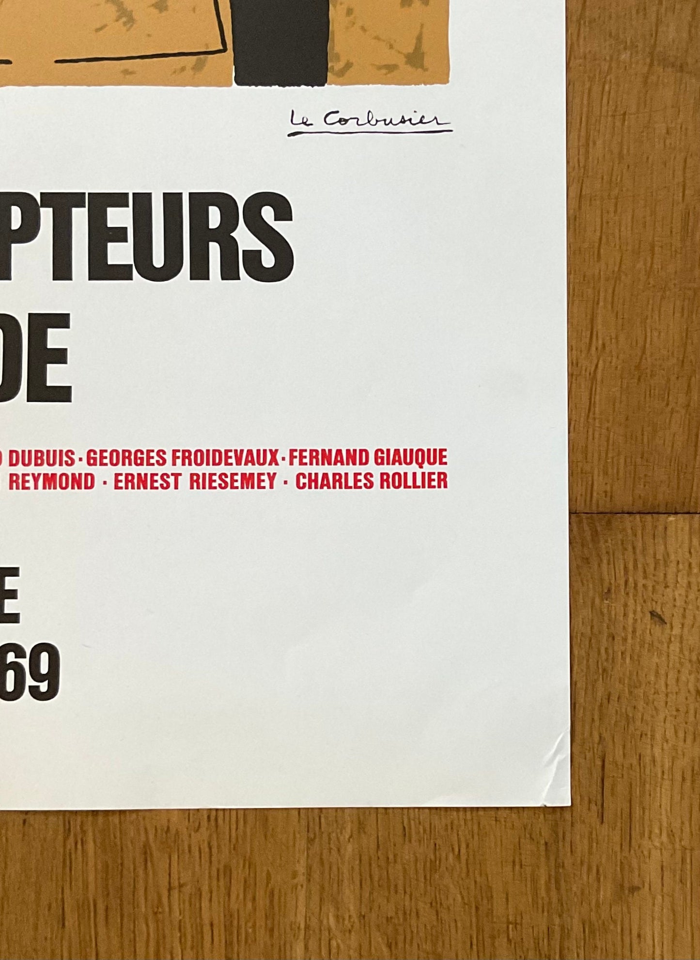 Le Corbusier original art poster - 25.6"×39.4" (65×100cm)