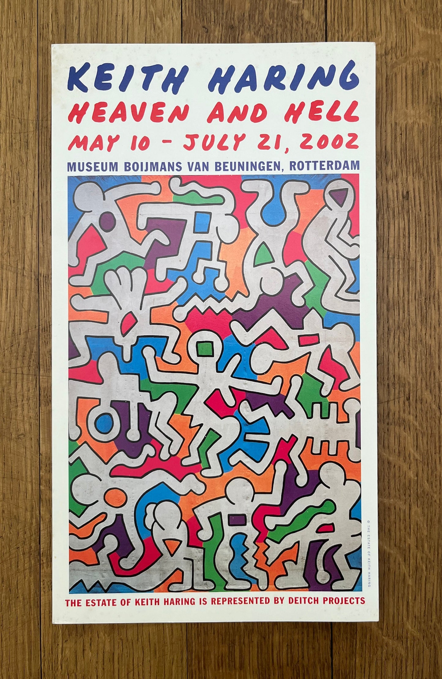Keith Haring original art poster - 7.5"×12.6" (19×32cm)