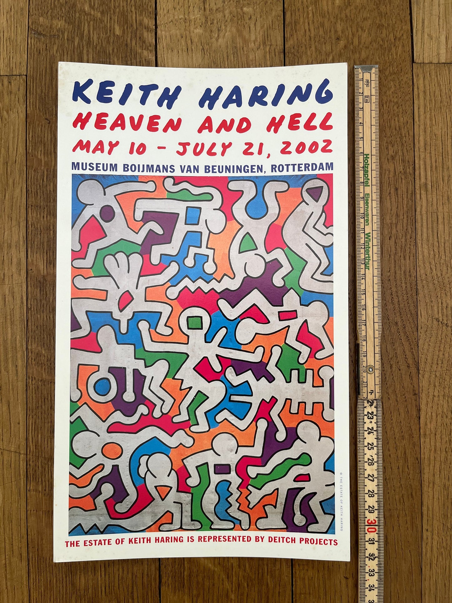 Keith Haring original art poster - 7.5"×12.6" (19×32cm)