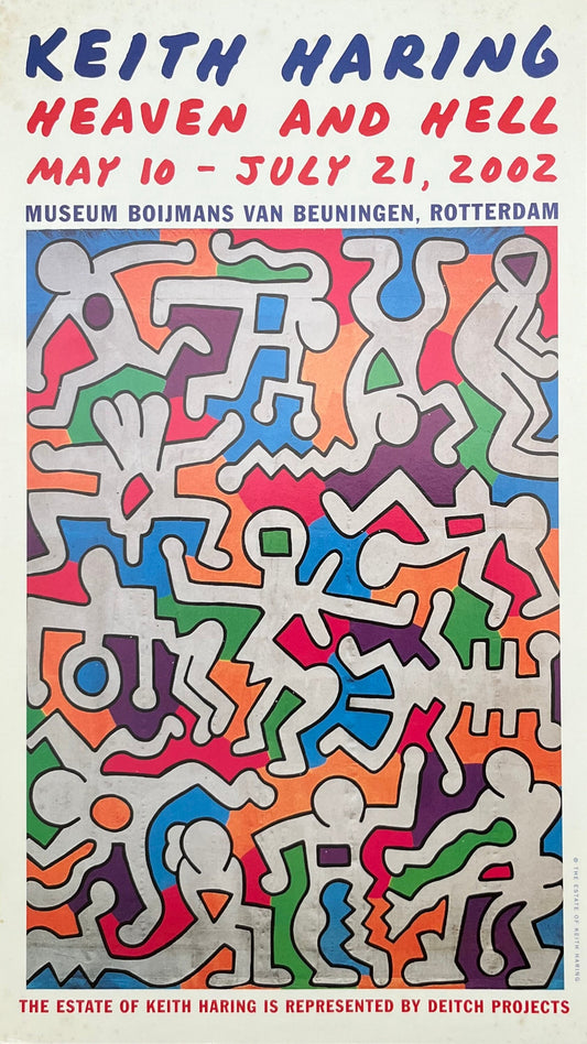 Keith Haring original art poster - 7.5"×12.6" (19×32cm)