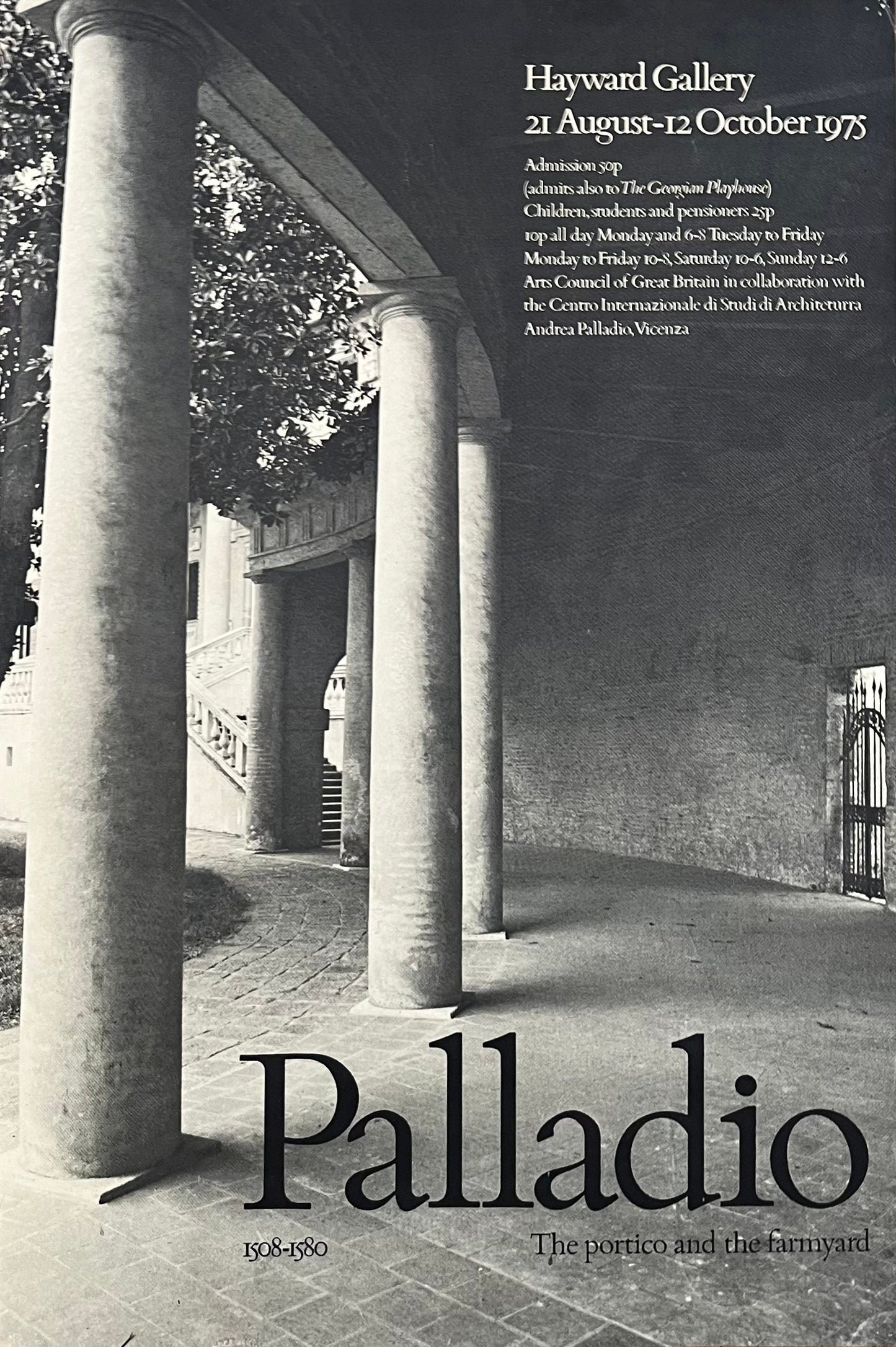 Palladio Hayward Gallery exhibition poster - 20.0"×29.9" (50.7×76cm)