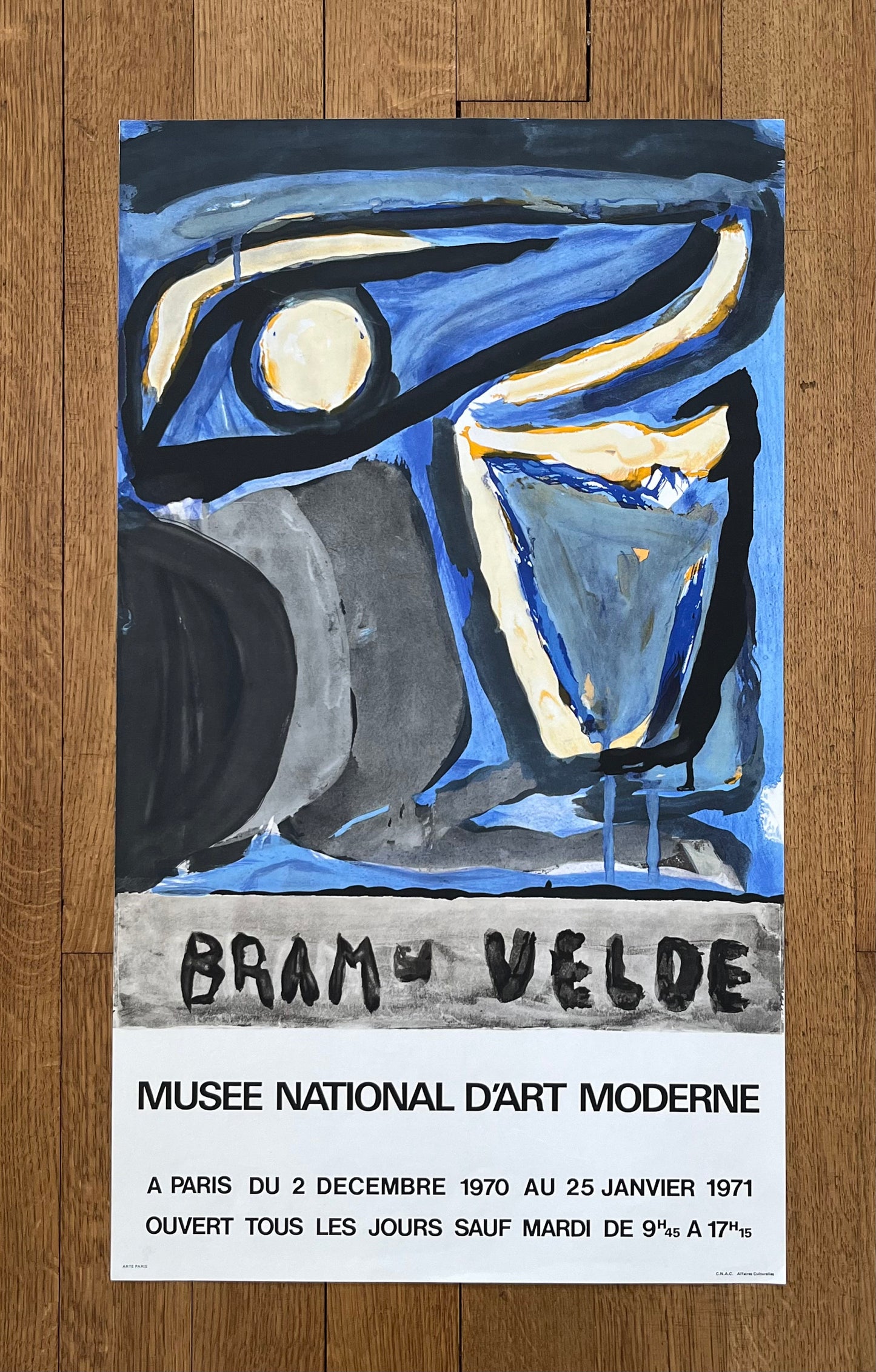 Bram van Velde original art poster - 17.1"×29.5" (43.5×75cm)