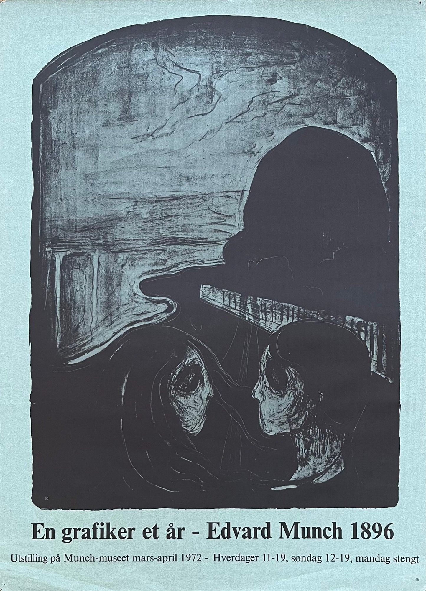 Edvard Munch original art poster - 18.5"×25.4" (47×64.5cm)
