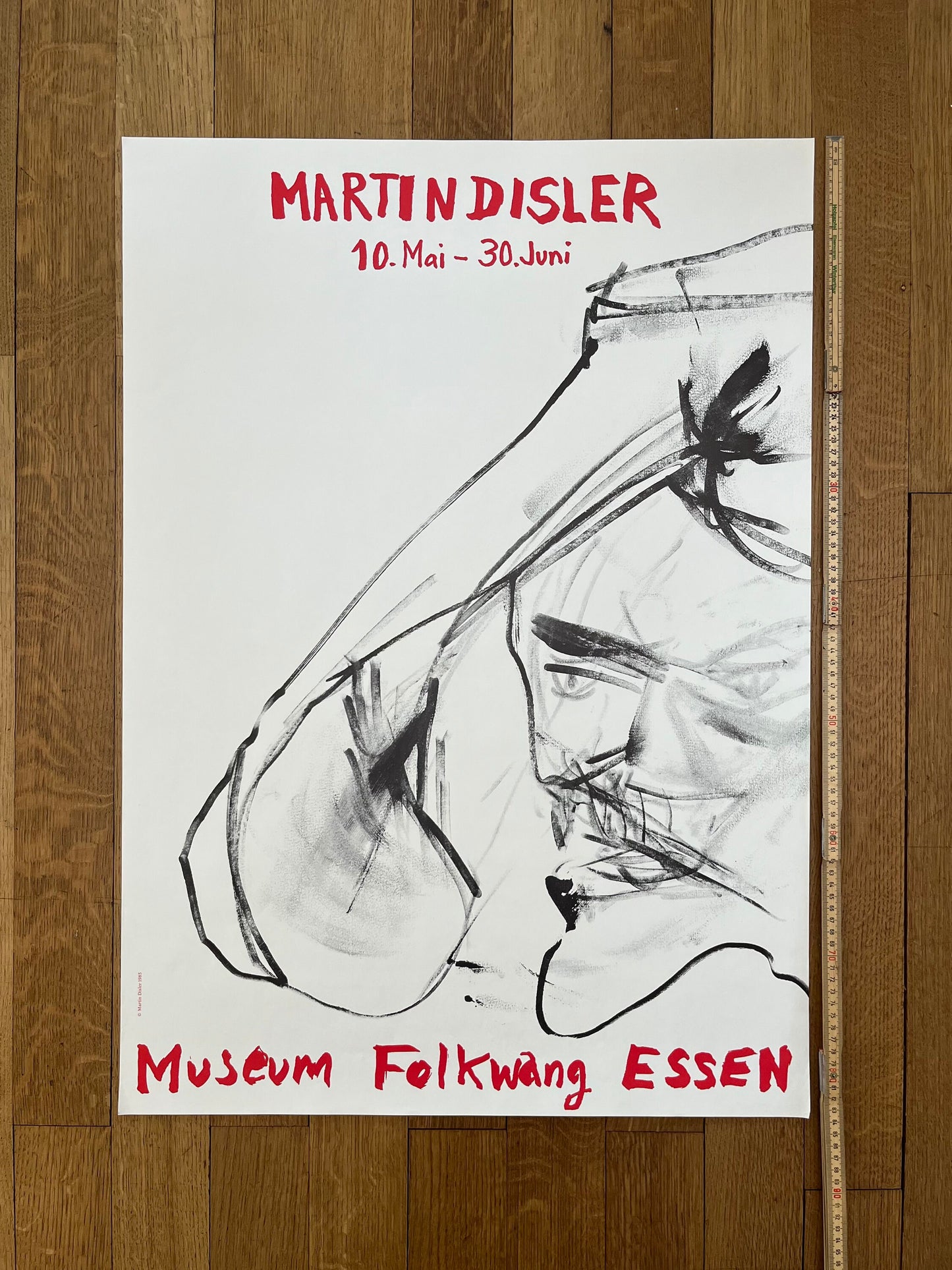 Martin Disler original art poster - 23.4"×33.1" (59.5×84cm)