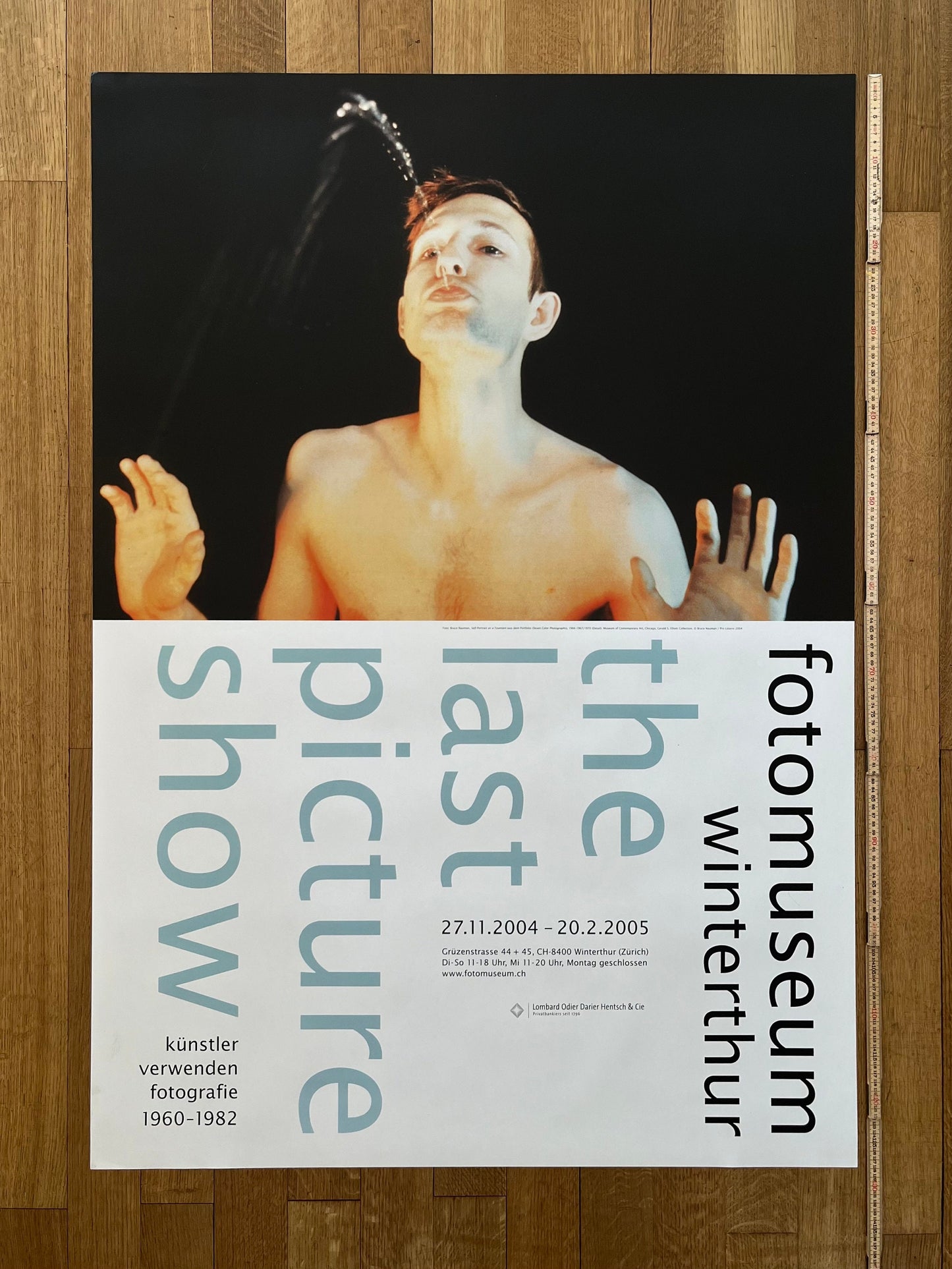 Bruce Nauman original art poster - 35.2"×50.4" (89.5×128cm)