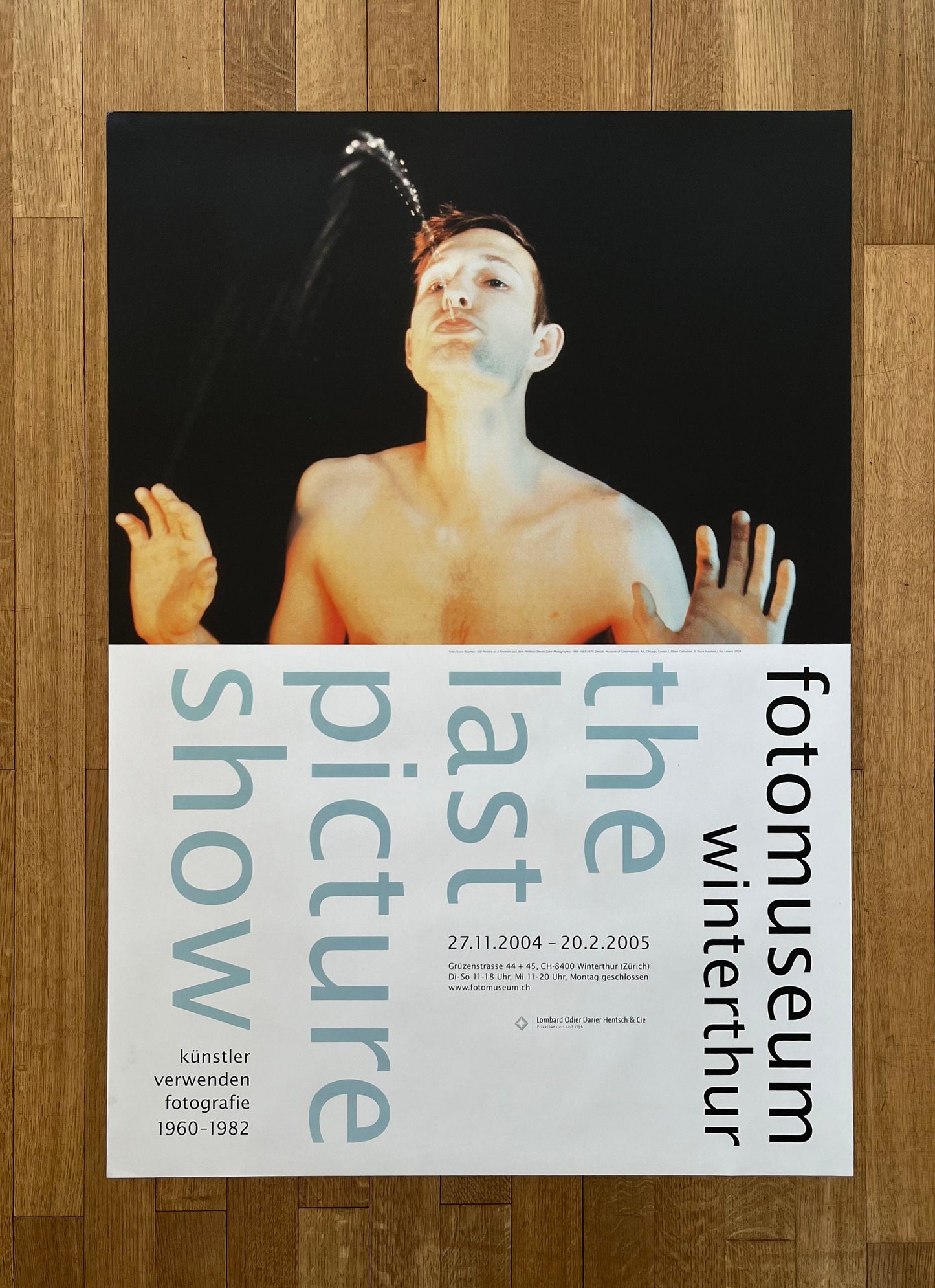 Bruce Nauman original art poster - 35.2"×50.4" (89.5×128cm)