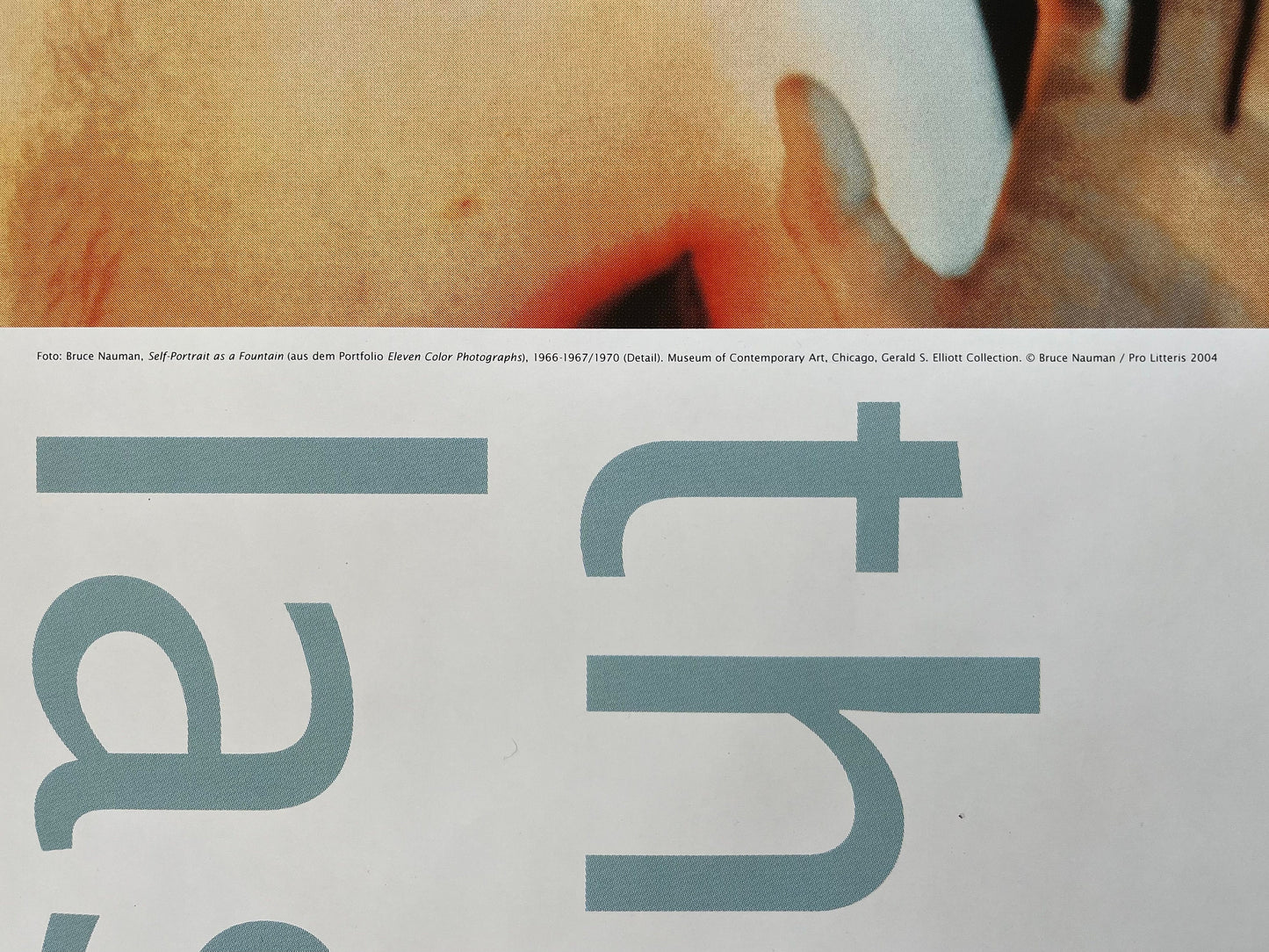 Bruce Nauman original art poster - 35.2"×50.4" (89.5×128cm)