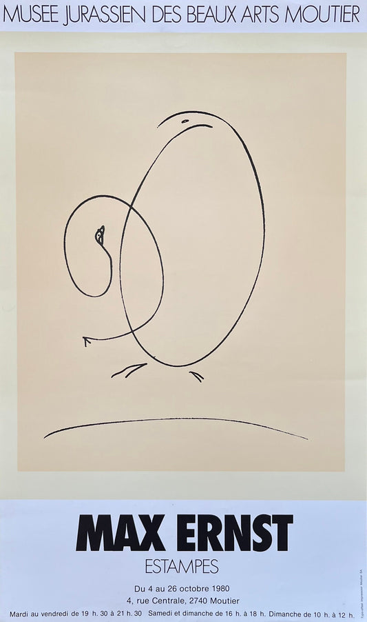Max Ernst art exhibition poster - 15.2"×25.0" (38.5×63.6cm)