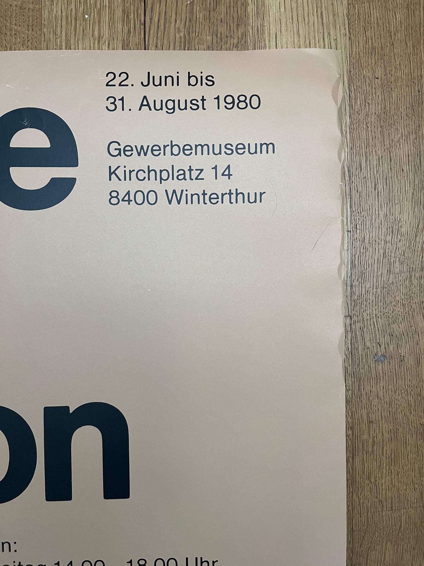 Winterthur original art poster - 35.6"×50.4" (90.5×128cm)