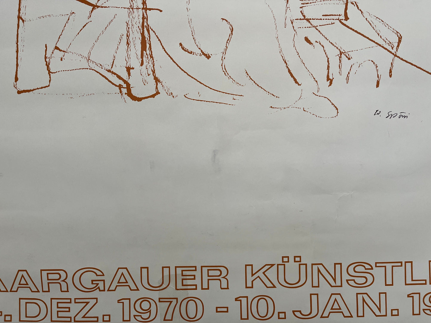Eduard Spörri original art poster - 35.6"×50.4" (90.5×128cm)