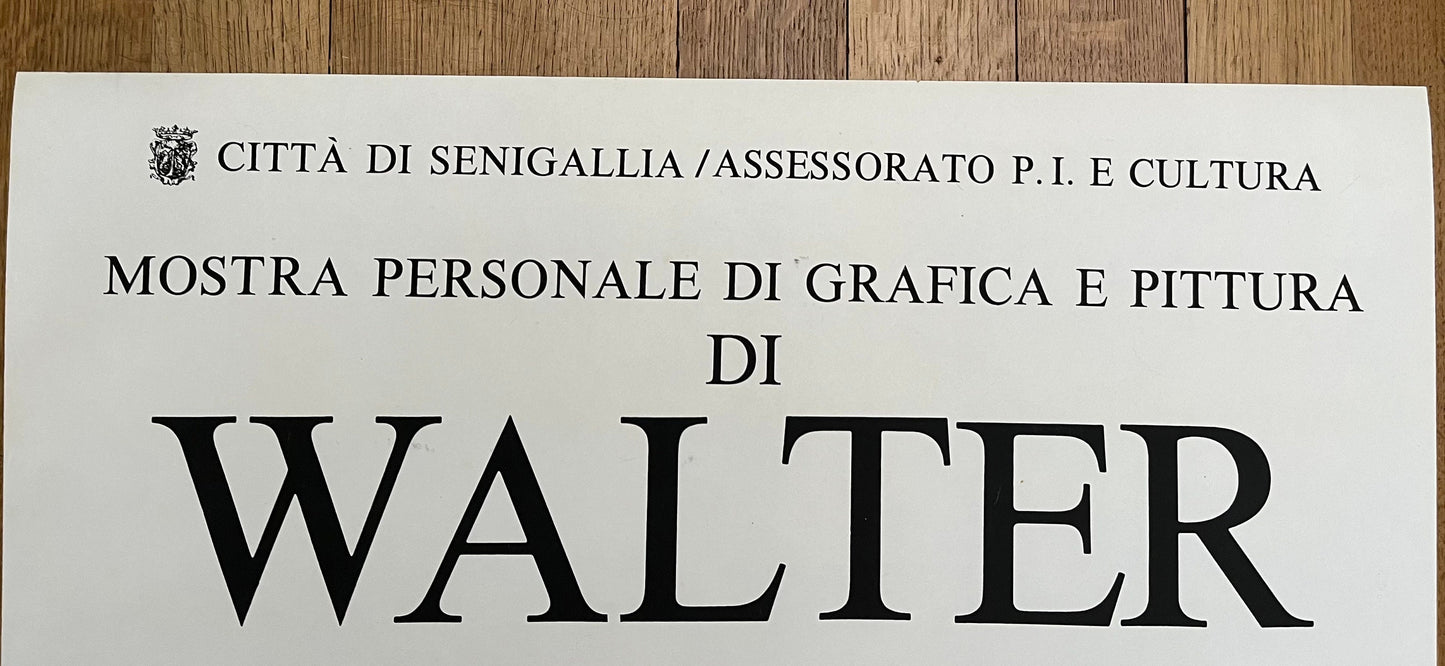 Walter Bastari original art poster - 27.6"×39.4" (70×100cm)