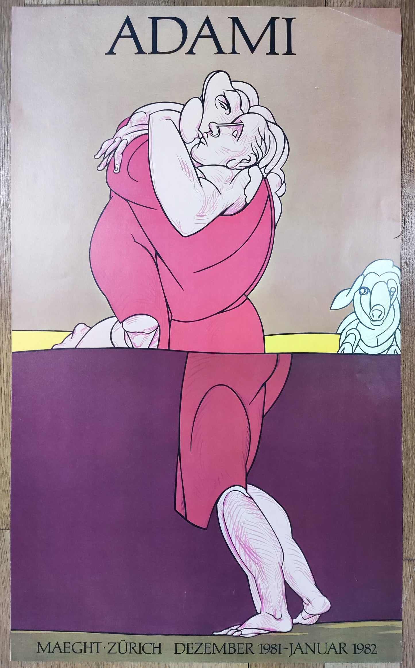 Valerio Adami original art poster - 17.3"×29.1" (44×74cm)