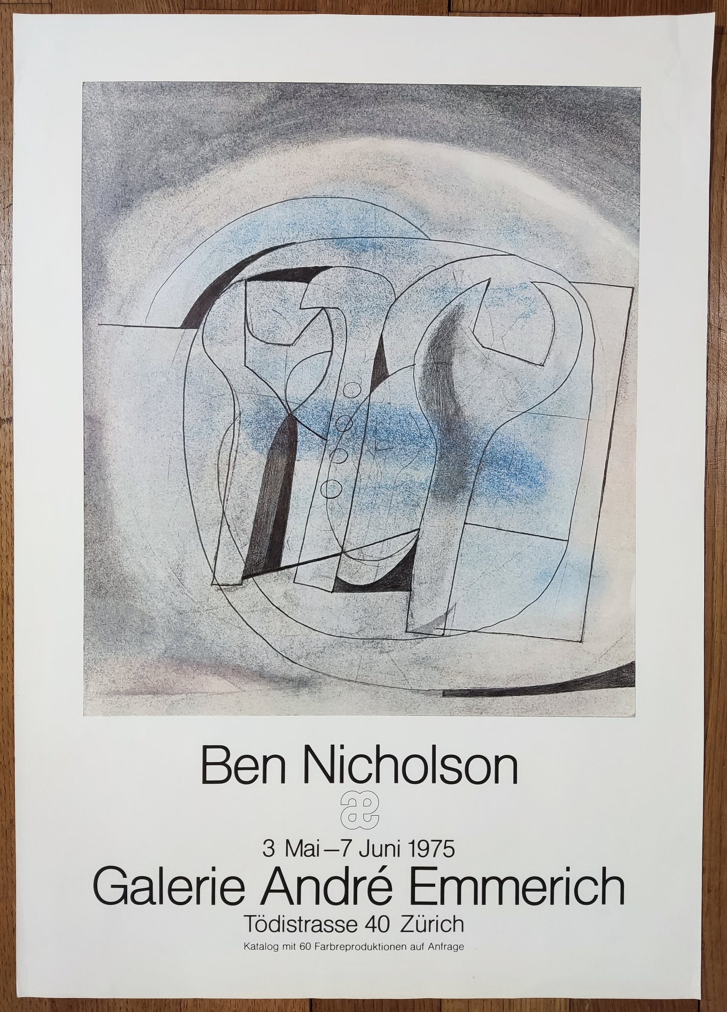 Ben Nicholson art exhibition poster - 17.7"×25.2" (45×64cm)