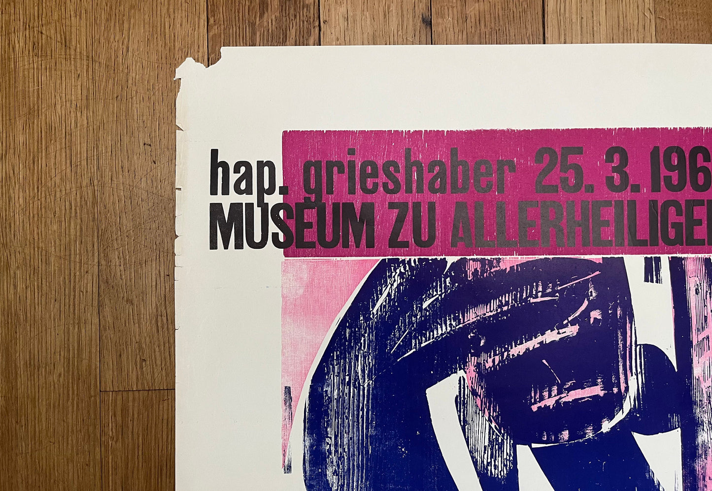 Hap Grieshaber original art poster - 26.2"×36.0" (66.5×91.5cm)