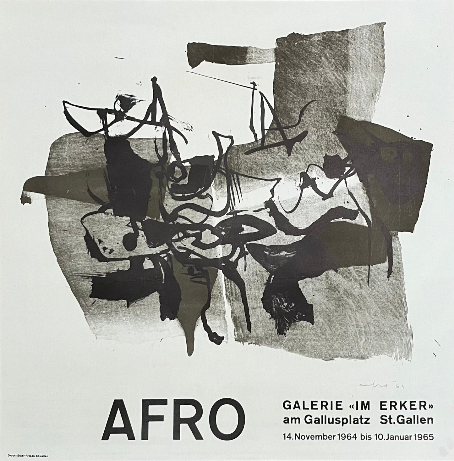 Afro - Galerie "im Erker" original art poster - 24.4"×24.4" (62×62cm)