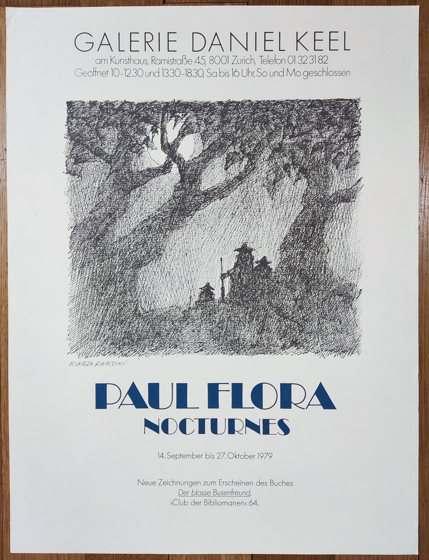 Paul Flora original art poster - 16.5"×21.9" (42×55.7cm)