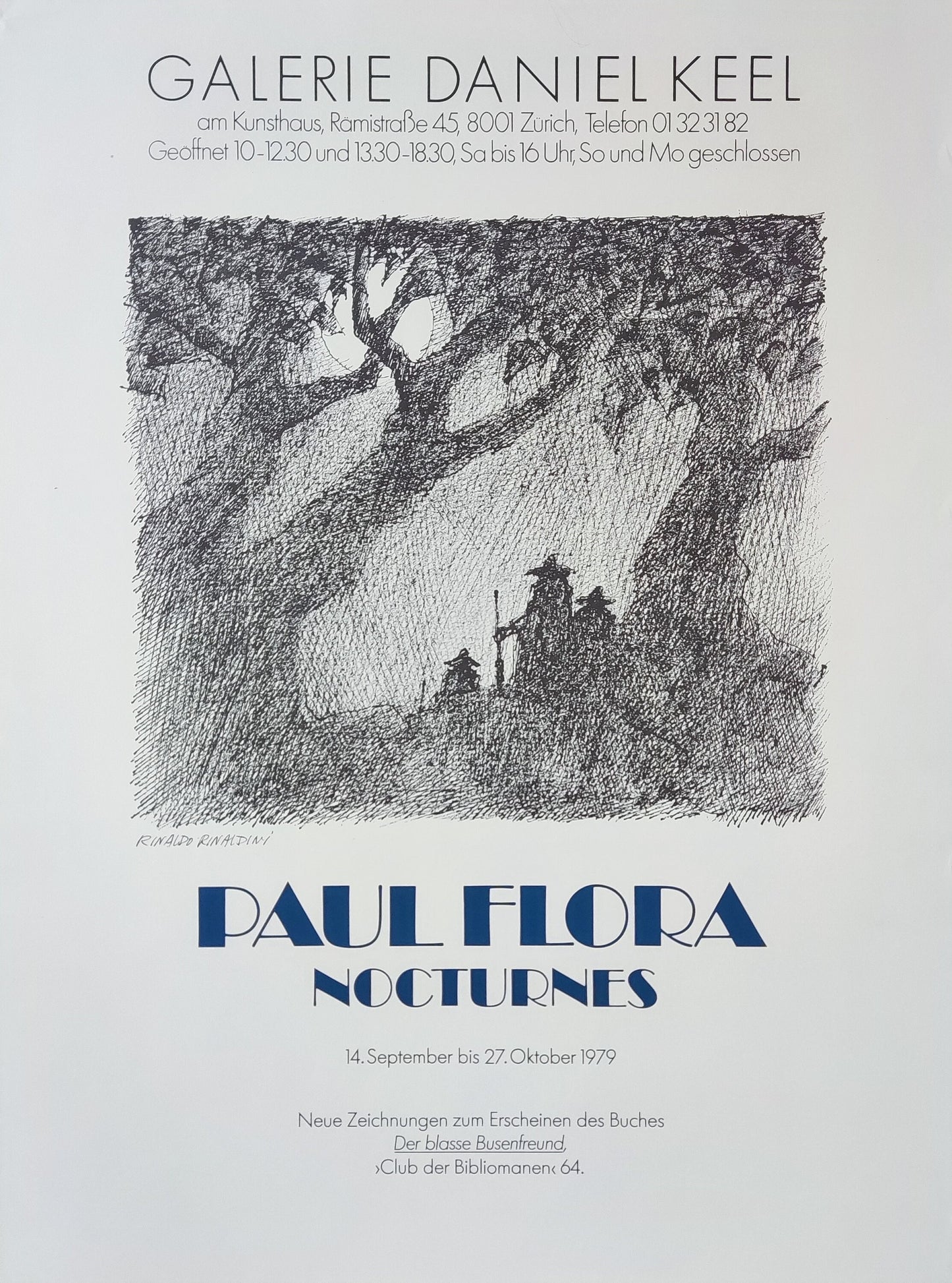 Paul Flora original art poster - 16.5"×21.9" (42×55.7cm)