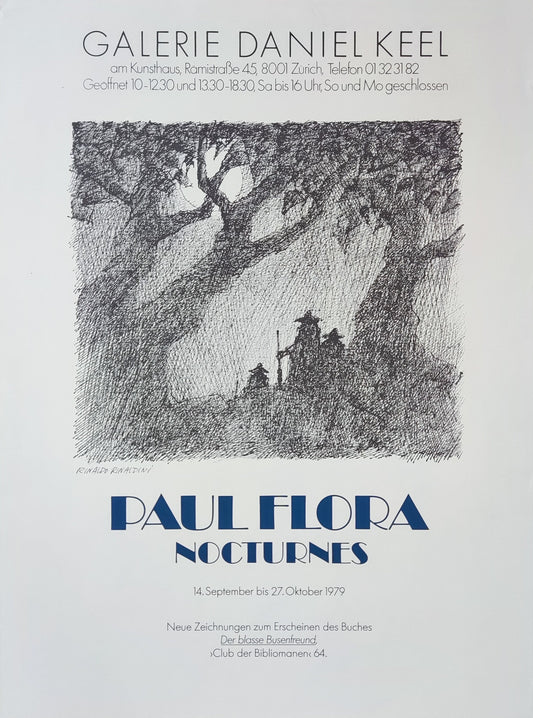 Paul Flora original art poster - 16.5"×21.9" (42×55.7cm)