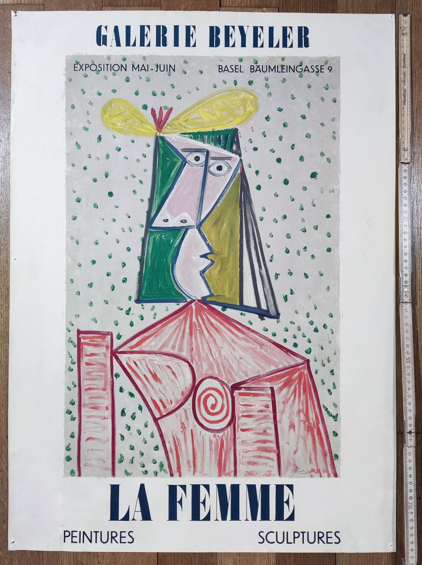 Pablo Picasso original art poster used - 21.9"×30.7" (55.5×78cm)