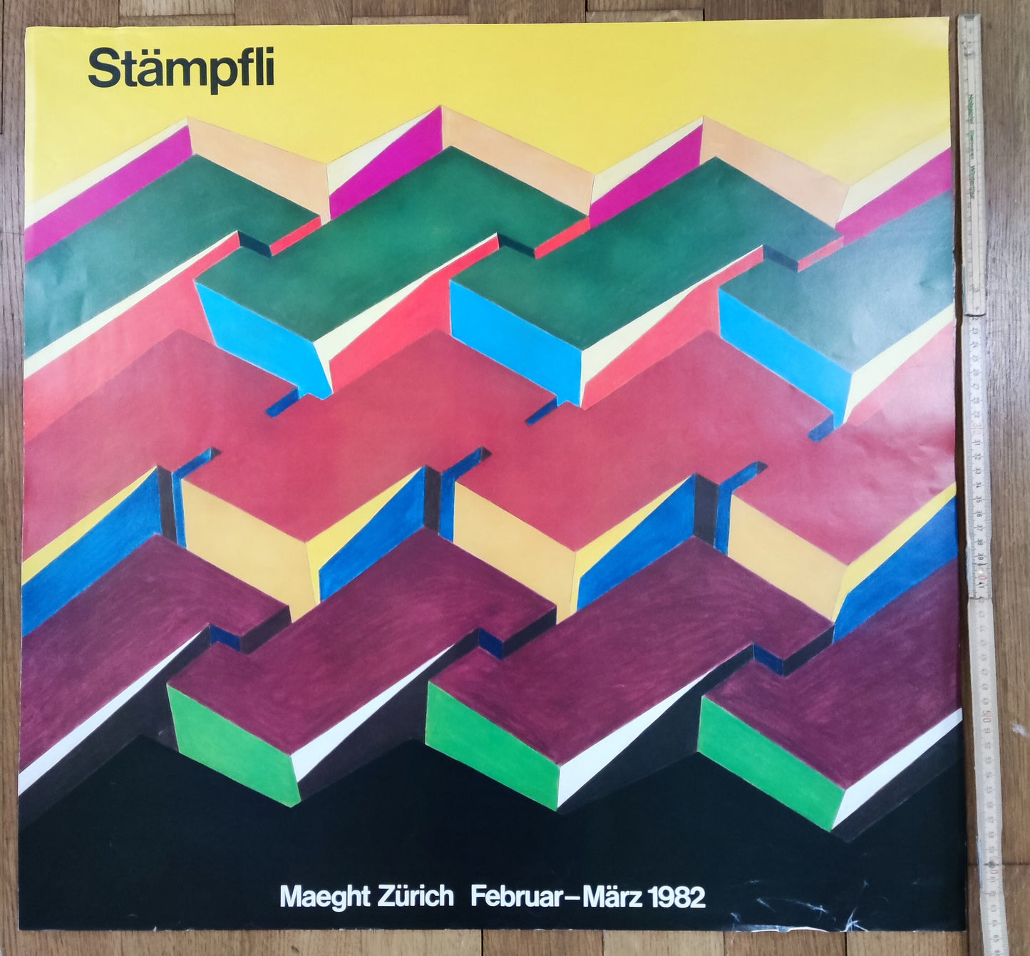 Peter Stämpfli original art poster - 25.6"×26.4" (65×67cm)