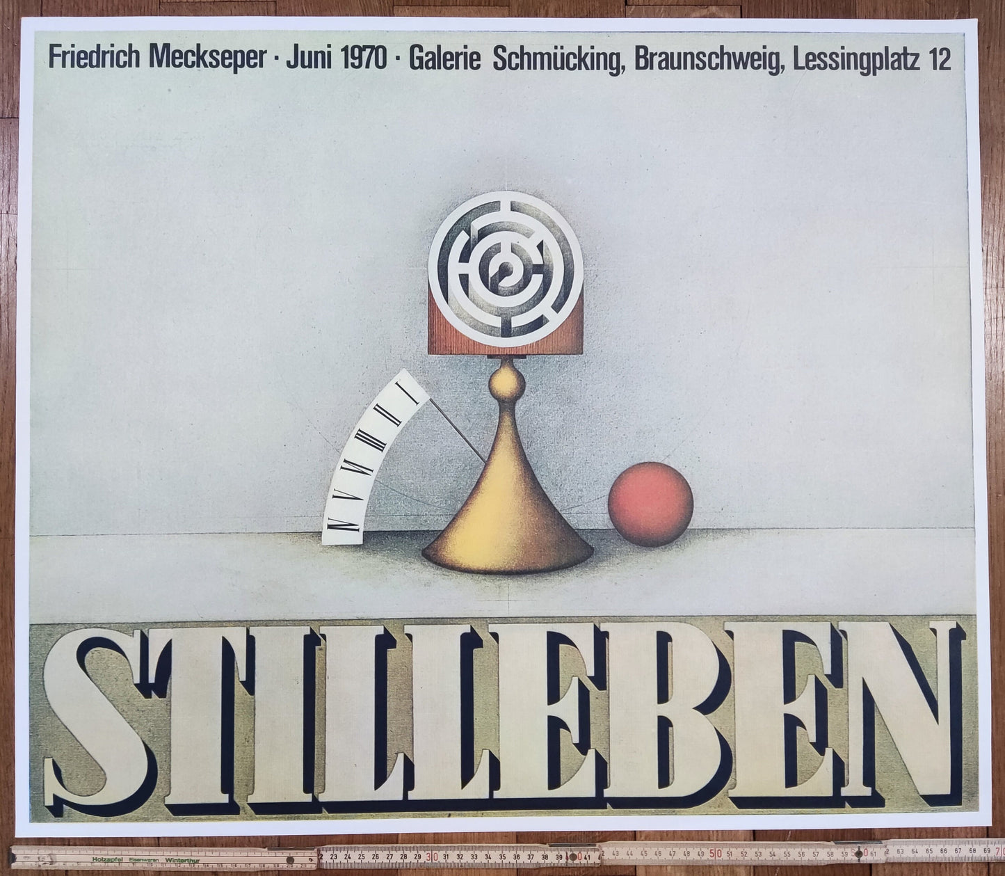 Friedrich Meckseper original exhibition poster - 27.6"×23.4" (70×59.5cm)