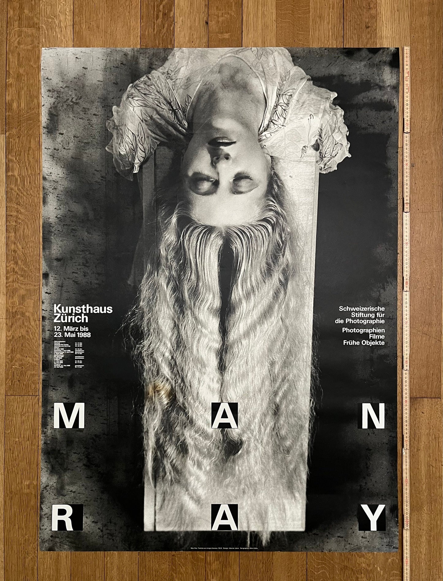 Man Ray original art exhibition poster - 35.6"×50.4" (90.5×128cm)