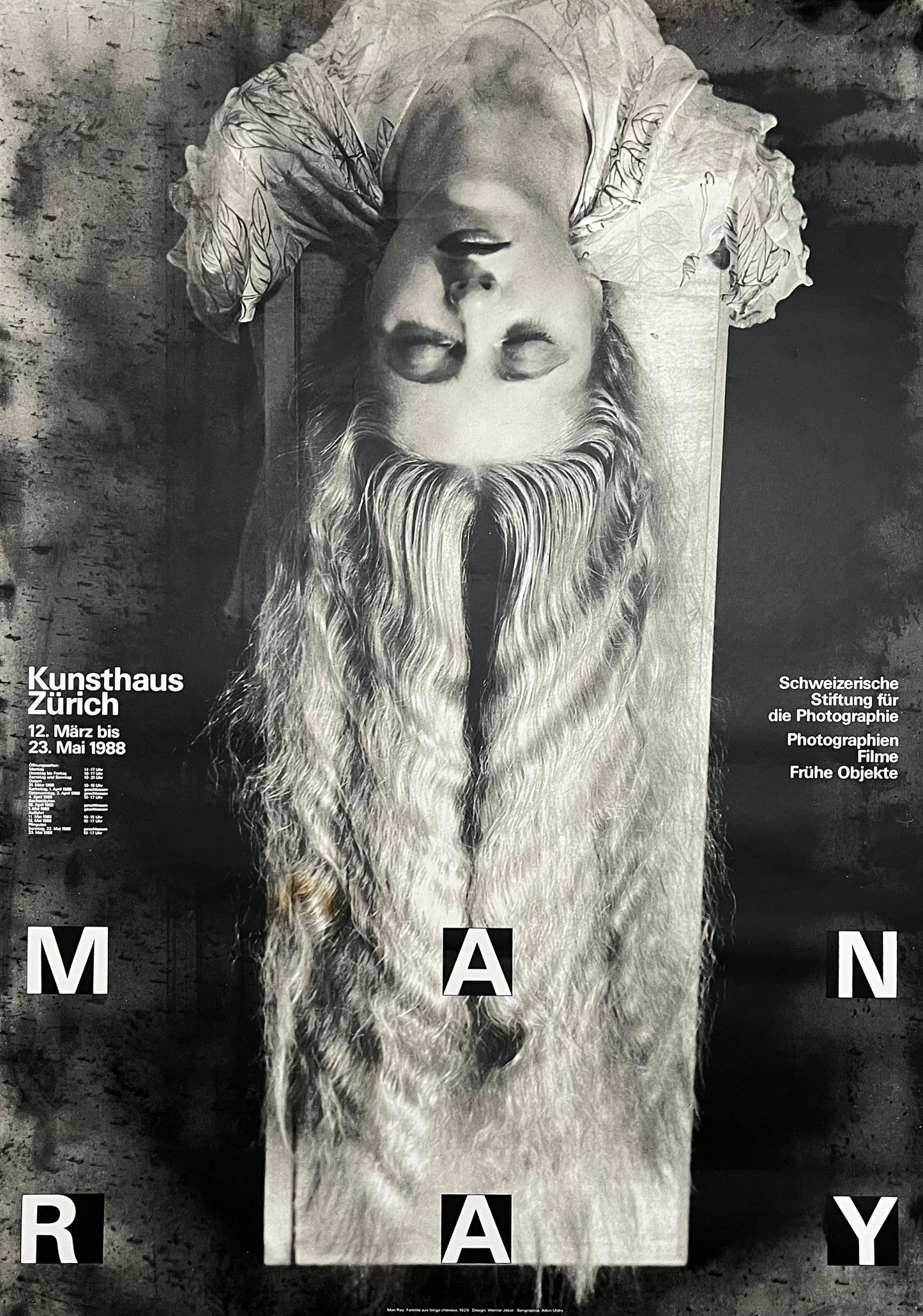 Man Ray original art exhibition poster - 35.6"×50.4" (90.5×128cm)