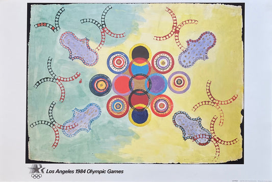 Lynda Benglis LA 1984 olympic poster - 36.0"×24.2" (91.5×61.5cm)