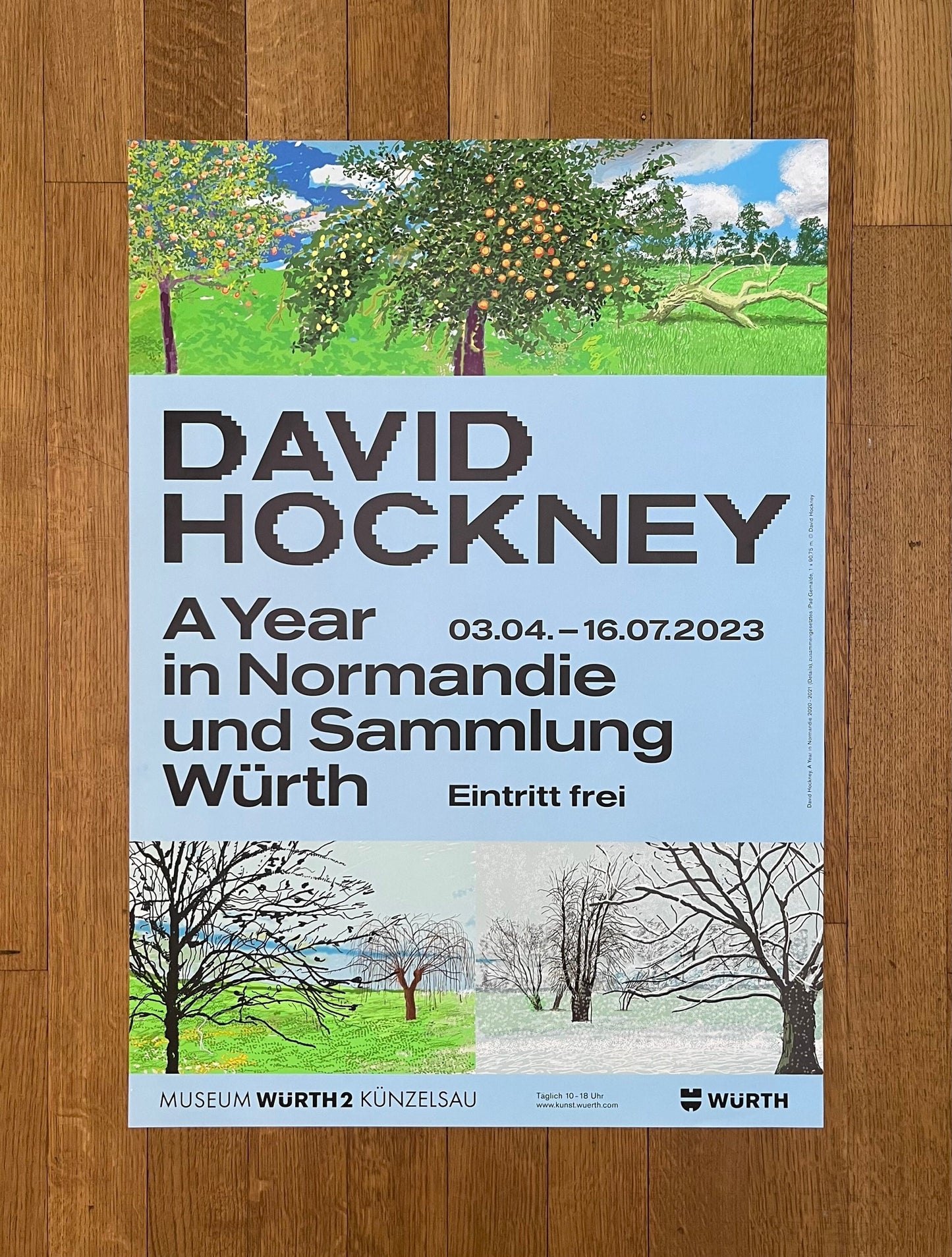 David Hockney art exhibition poster - 23.4"×33.1" (59.5×84cm)