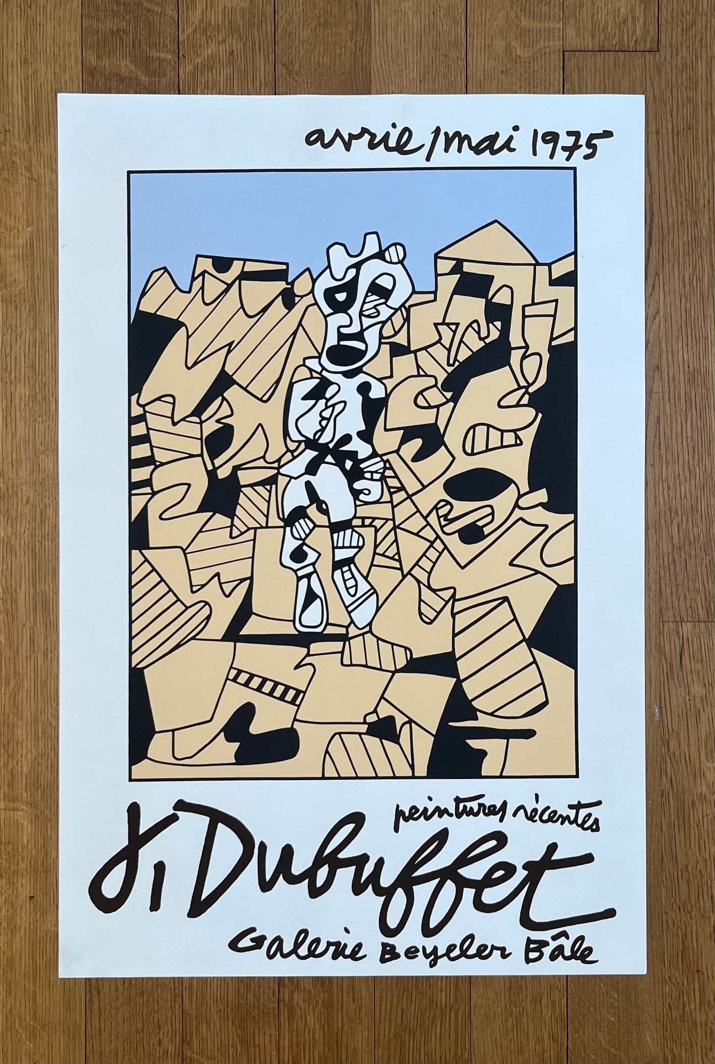 Dubuffet original art poster - 20.5"×30.9" (52×78.5cm)
