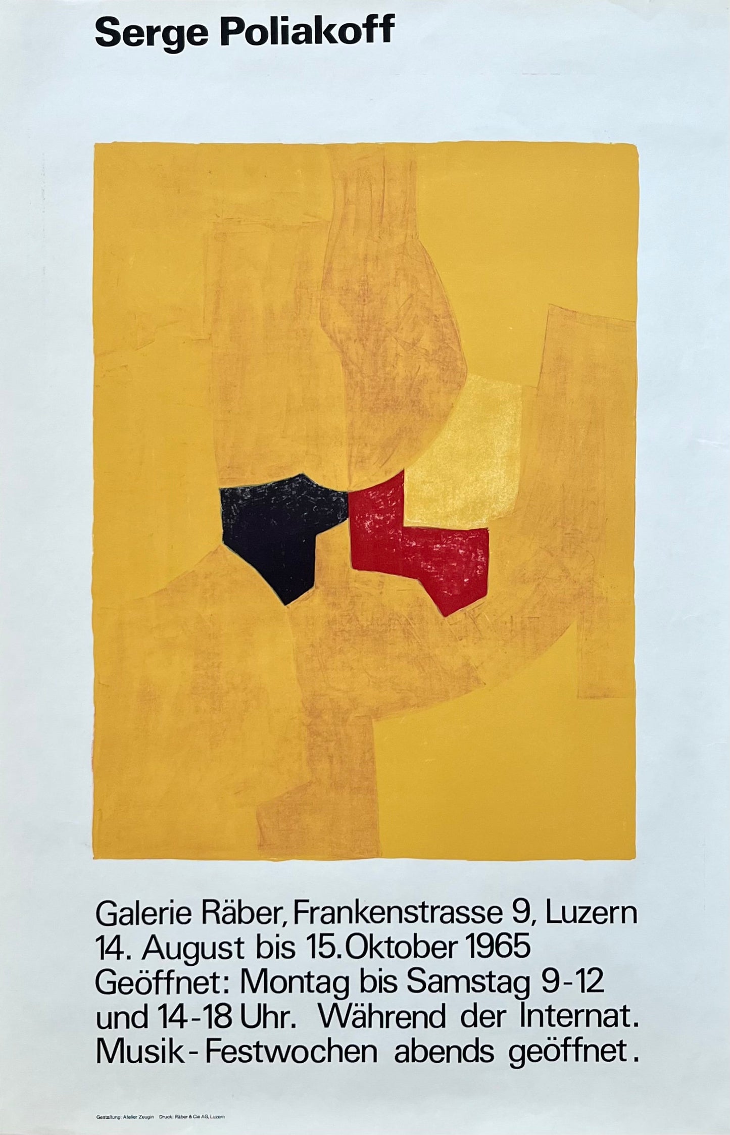 Serge Poliakoff original poster - 25.6"×39.4" (65×100cm)