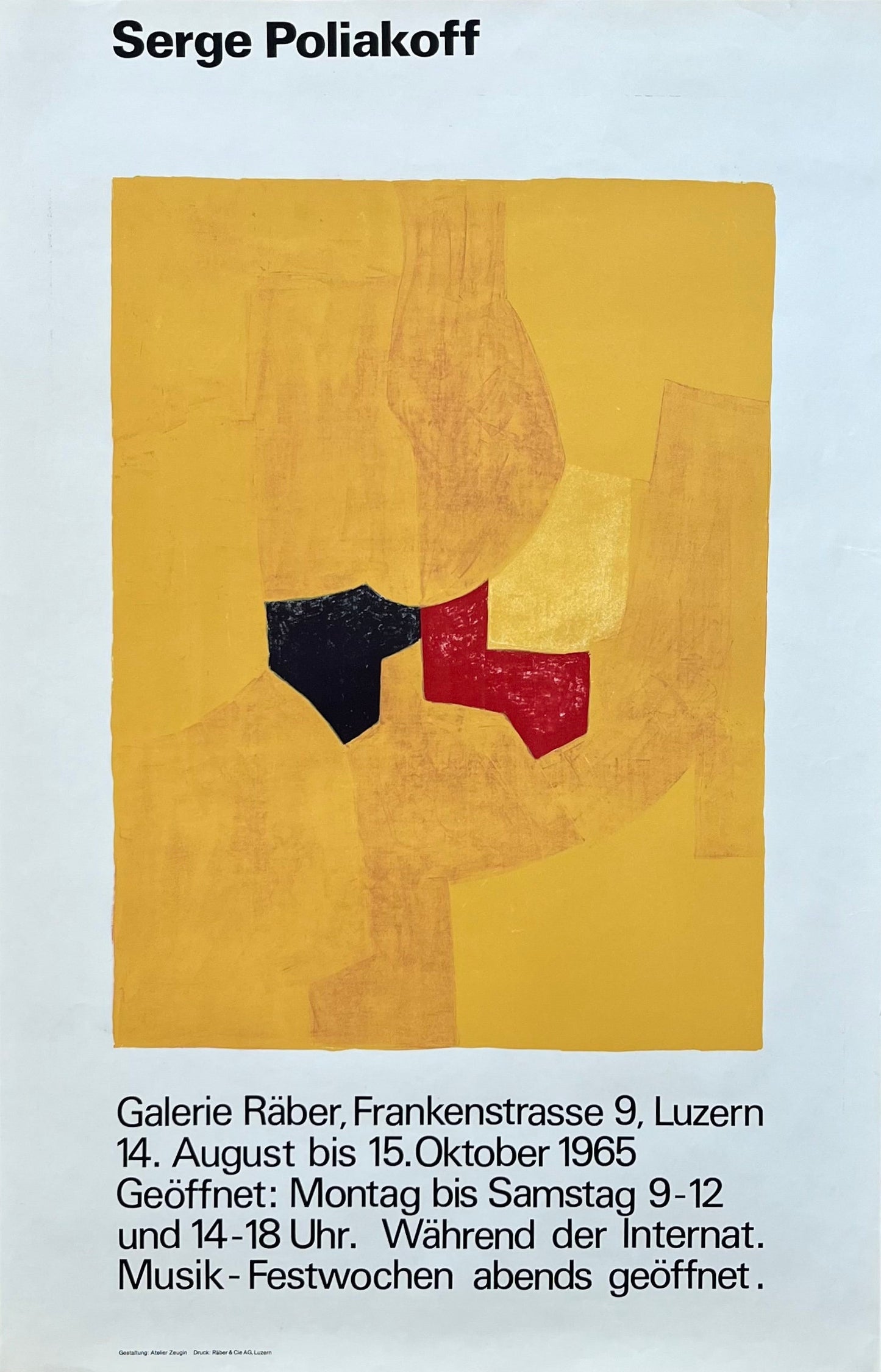 Serge Poliakoff original poster - 25.6"×39.4" (65×100cm)