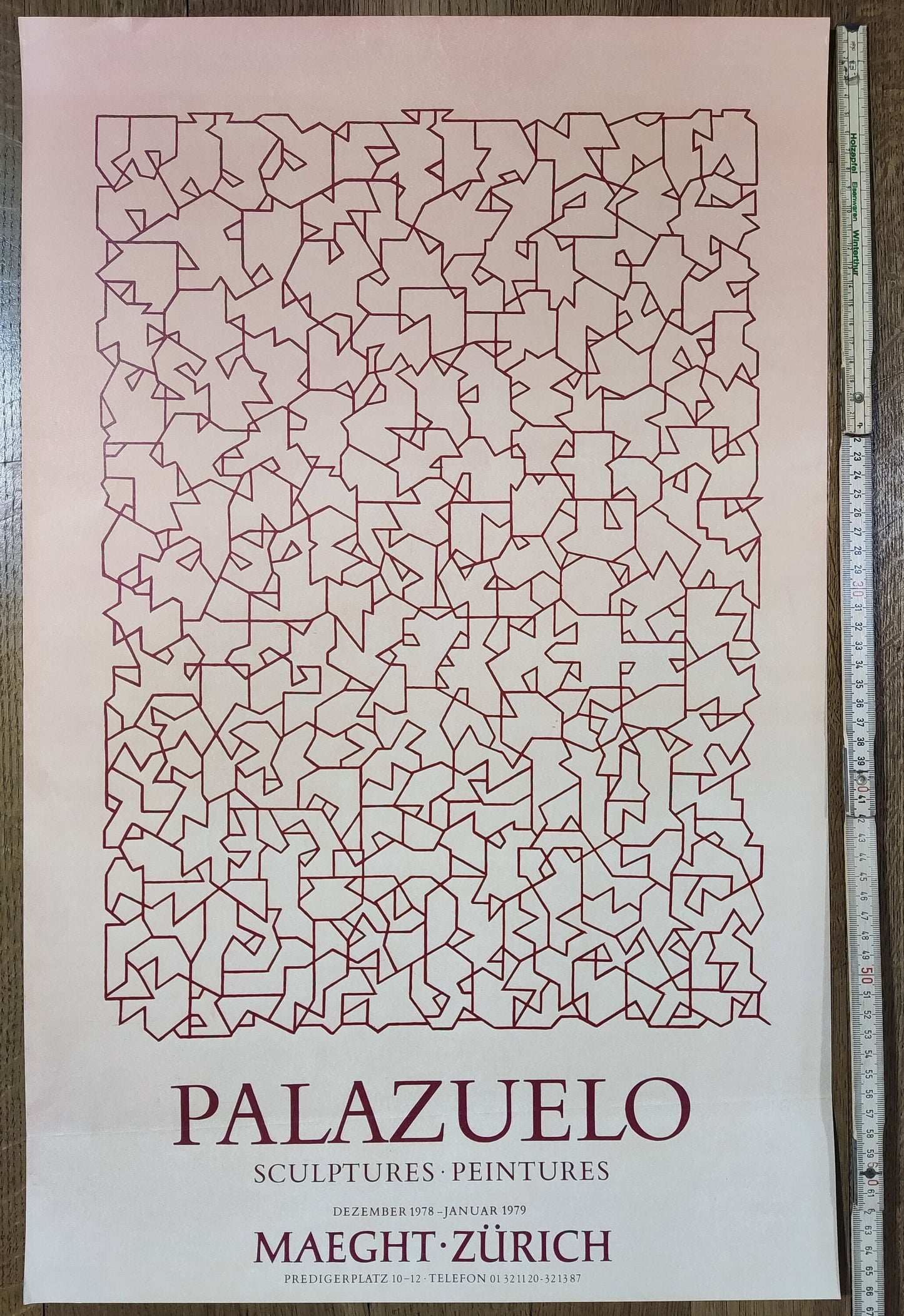 Pablo Palazuelo original art poster - 16.7"×26.4" (42.4×67cm)
