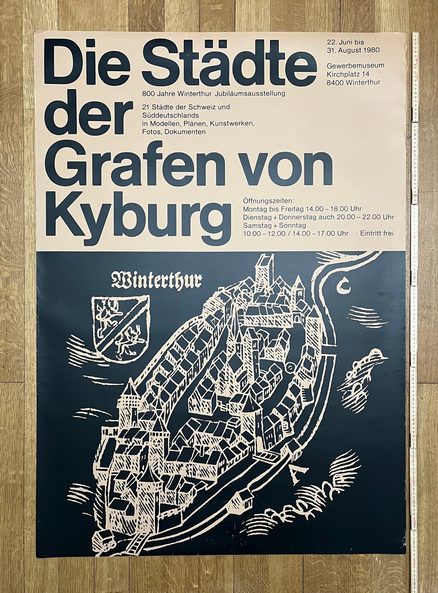 Winterthur original art poster - 35.6"×50.4" (90.5×128cm)