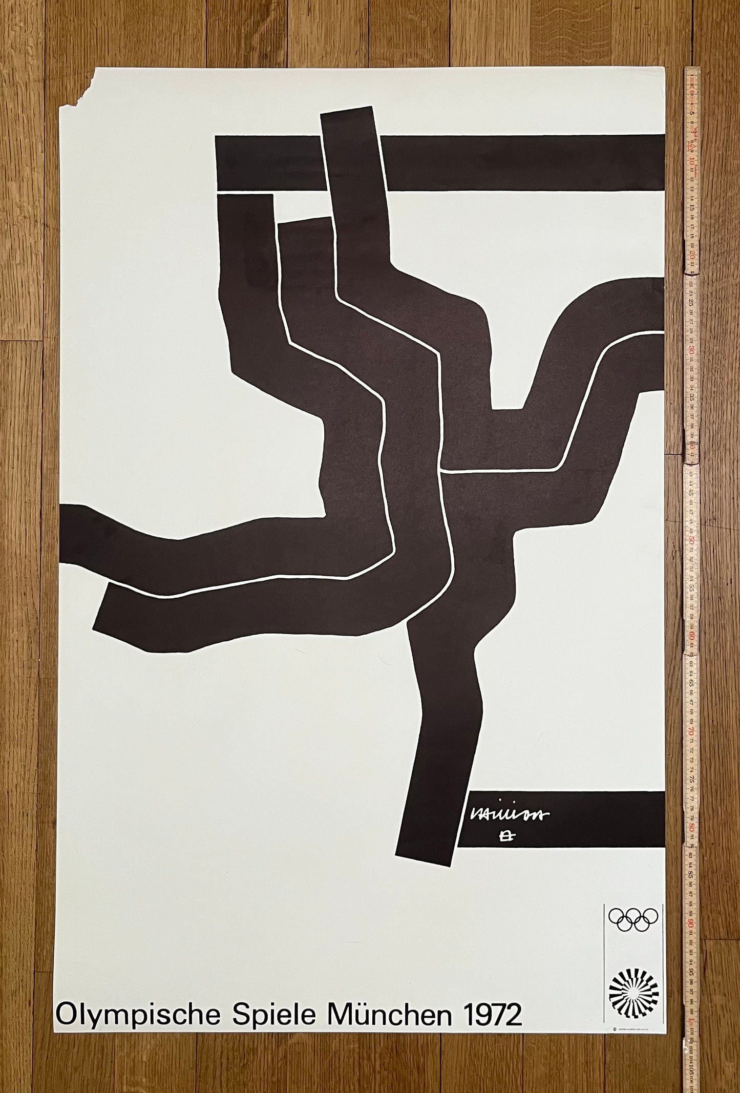 Olympische Spiele München Chilliada poster used - 25.4"×40.2" (64.5×102cm)
