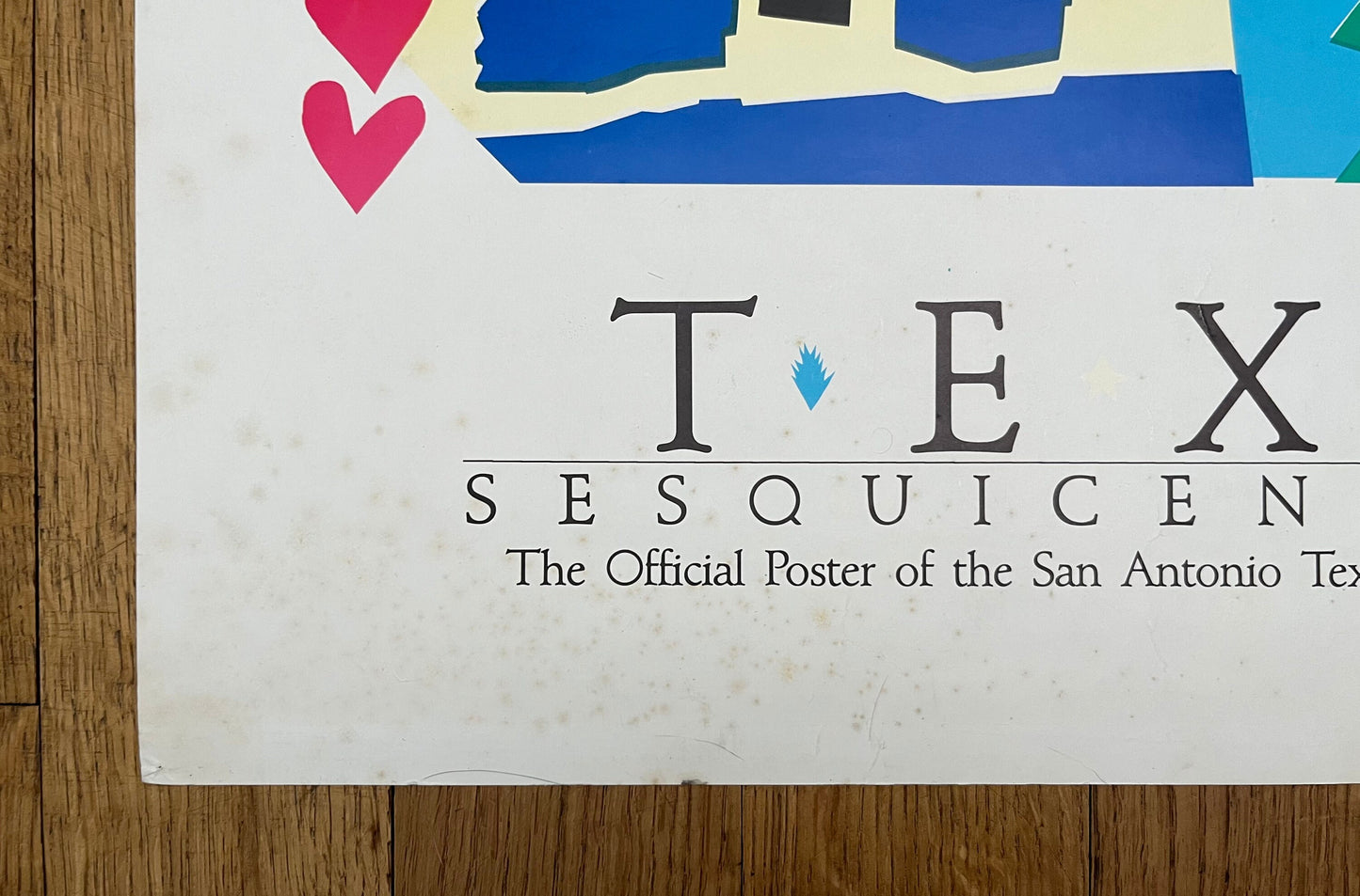 Texas Sesquicentennial original art poster - 21.1"×29.9" (53.5×76cm)
