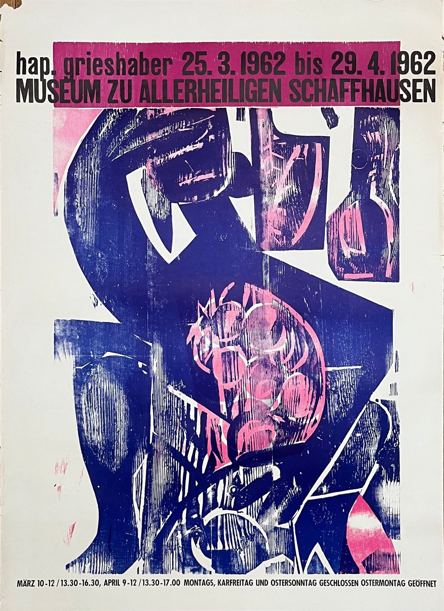 Hap Grieshaber original art poster - 26.2"×36.0" (66.5×91.5cm)