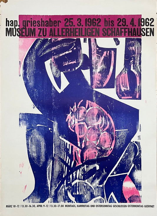 Hap Grieshaber original art poster - 26.2"×36.0" (66.5×91.5cm)