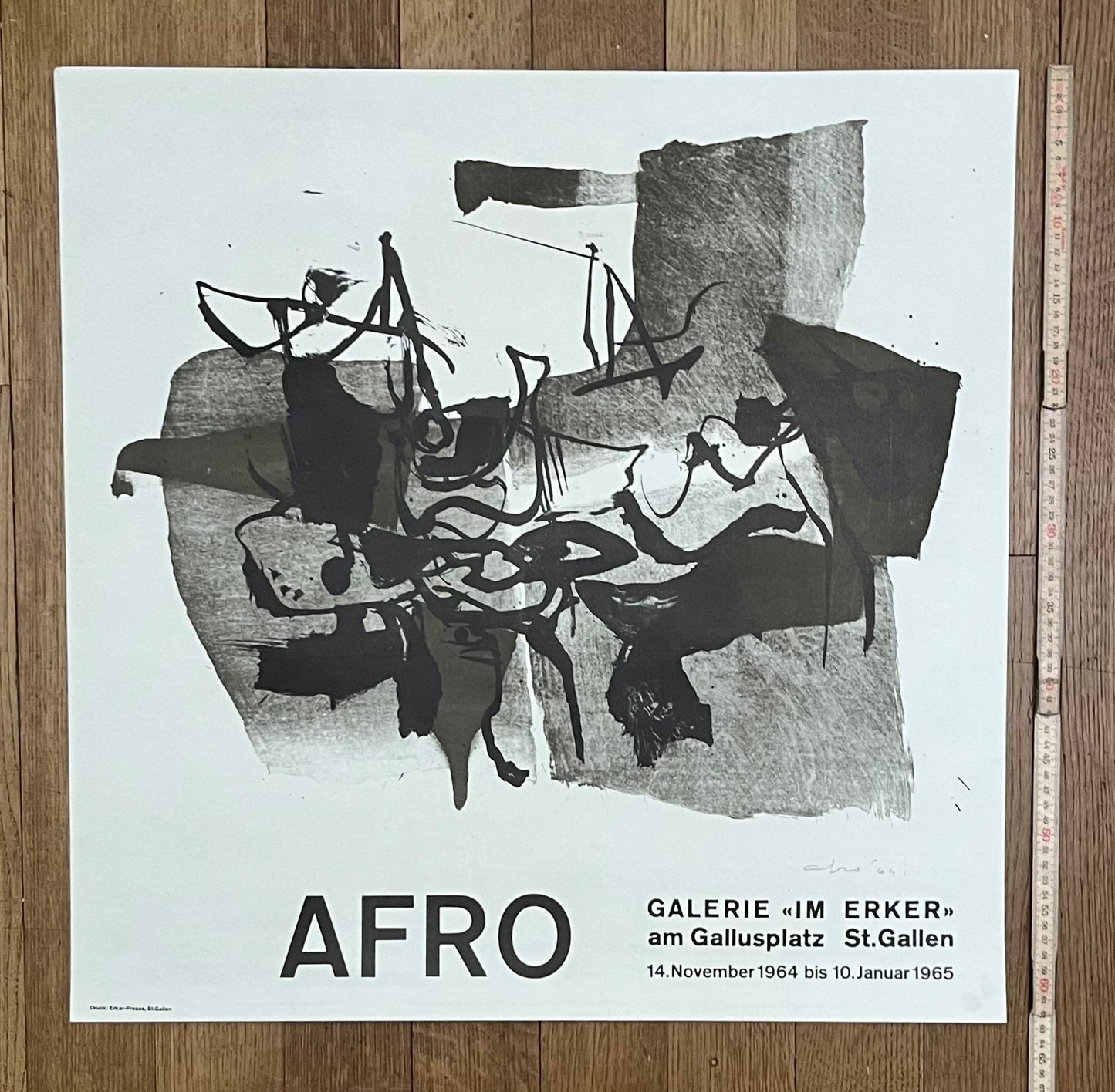 Afro - Galerie "im Erker" original art poster - 24.4"×24.4" (62×62cm)