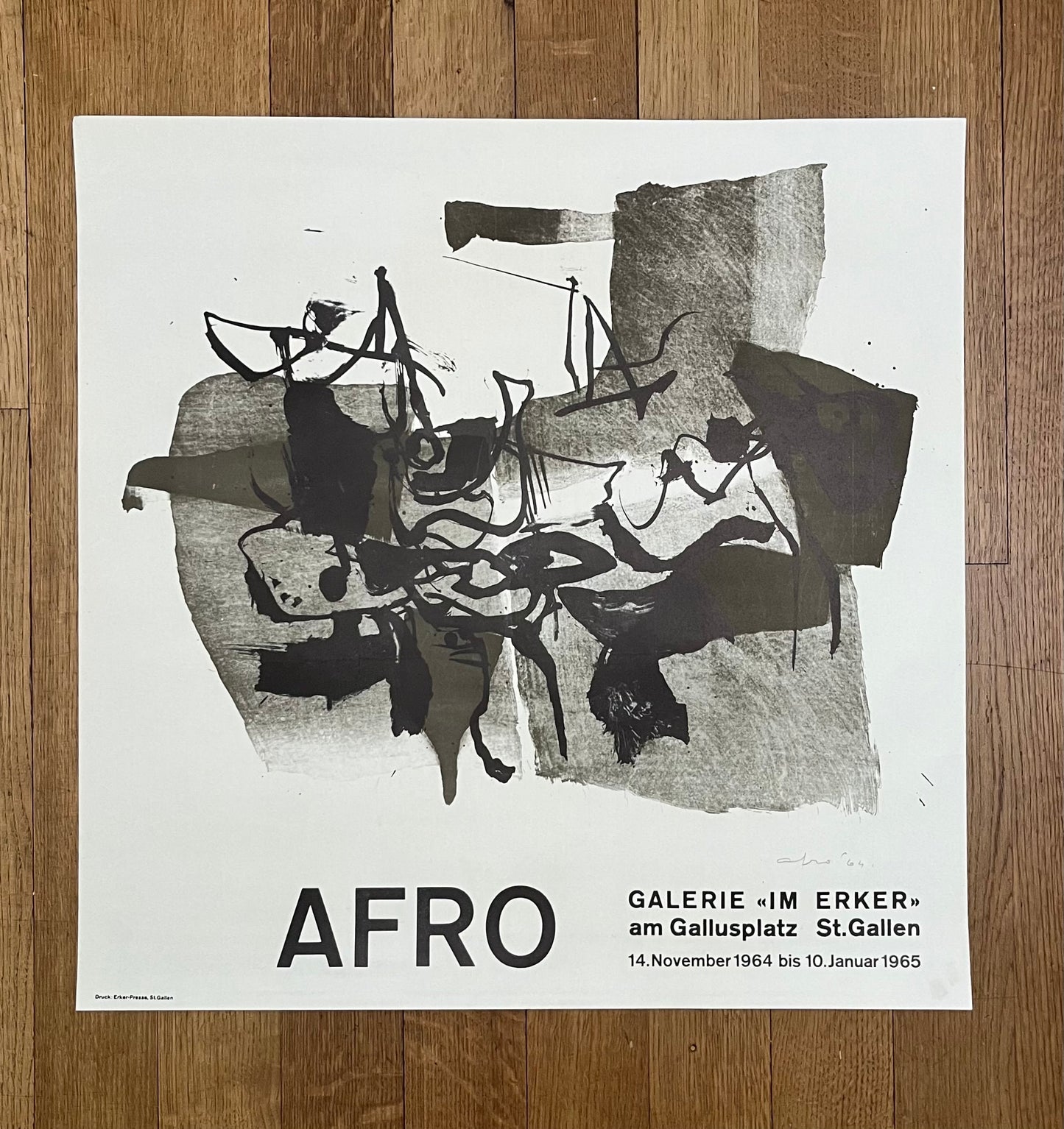 Afro - Galerie "im Erker" original art poster - 24.4"×24.4" (62×62cm)