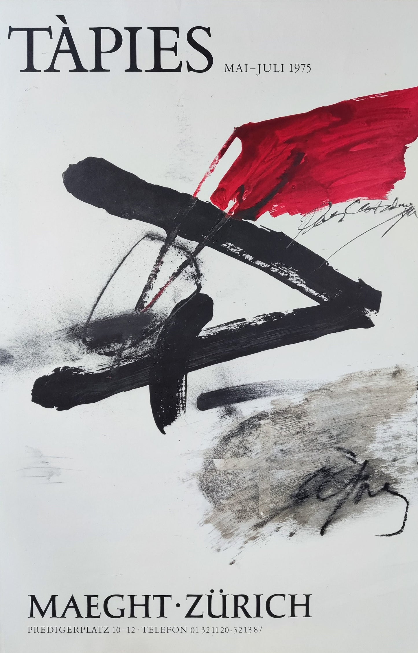 Antoni Tàpies art poster - 16.7"×25.6" (42.5×65cm) - 16.7"×25.6" (42.5×65cm)
