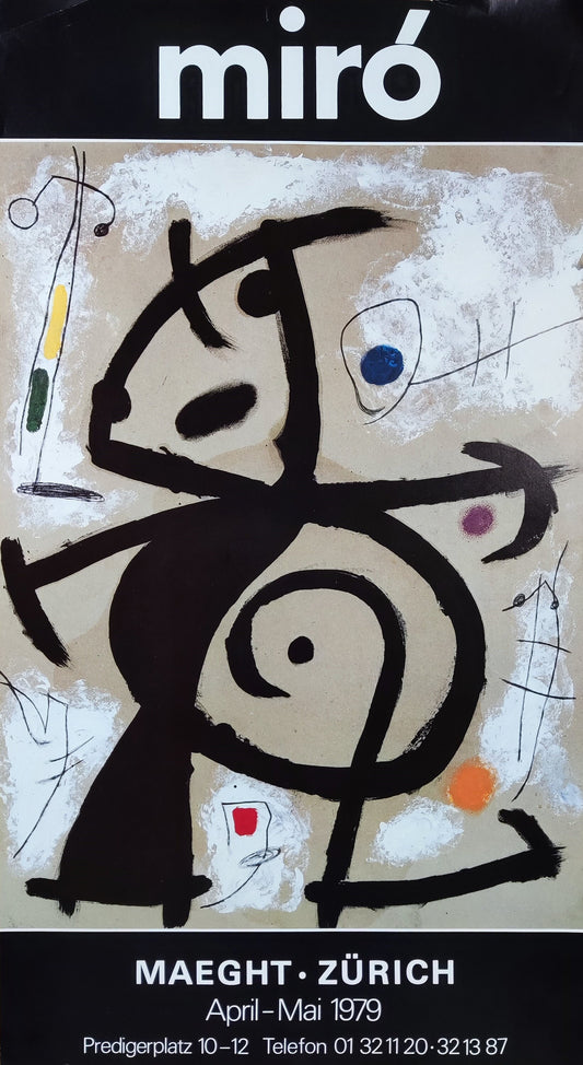 Joan Miró original art poster - 17.5"×31.5" (44.5×80cm)
