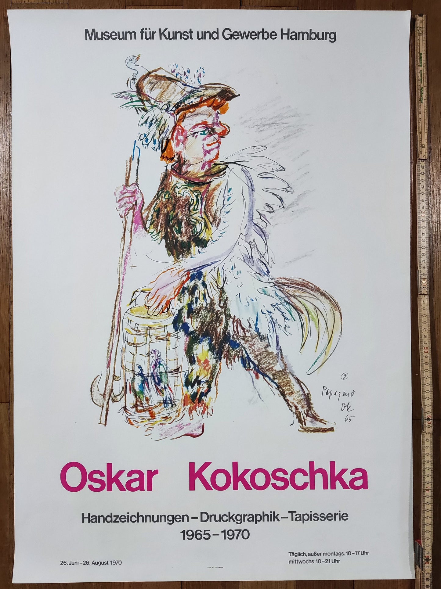 Oskar Kokoschka original art poster - 23.4"×33.1" (59.5×84cm)