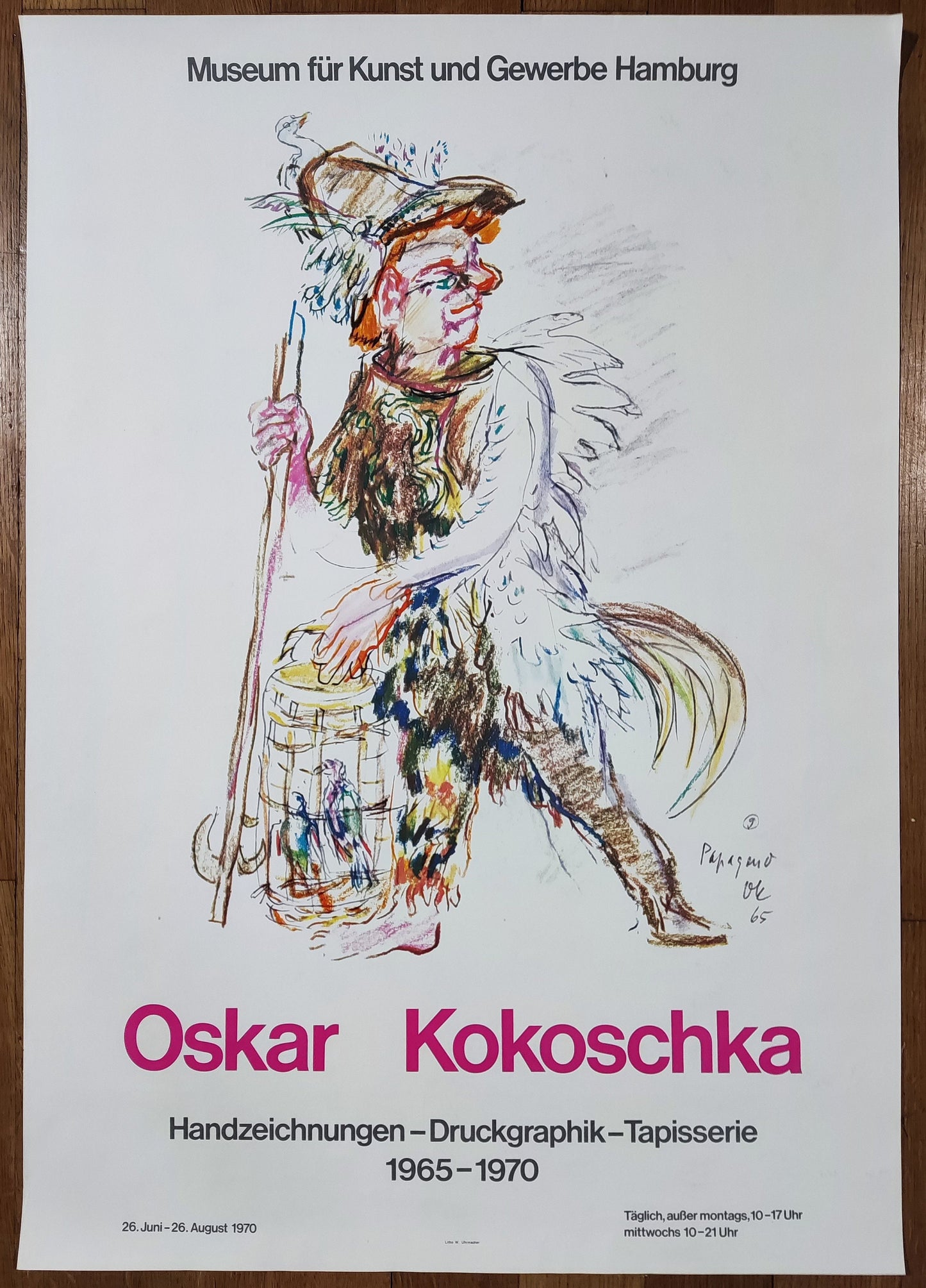 Oskar Kokoschka original art poster - 23.4"×33.1" (59.5×84cm)